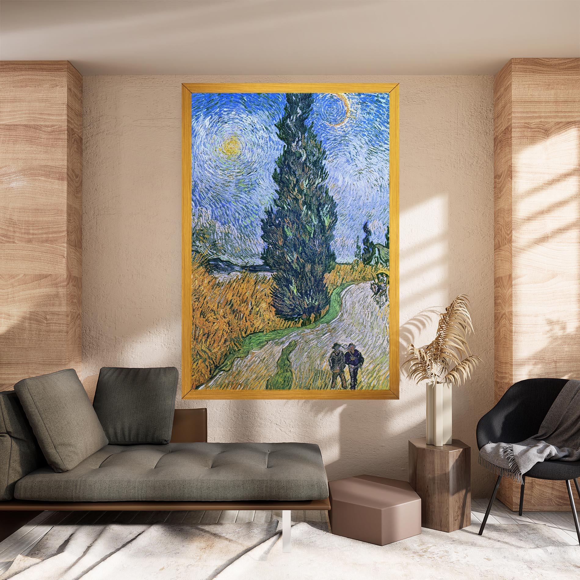 Obraz na Płótnie Road With Cypress mockup 8