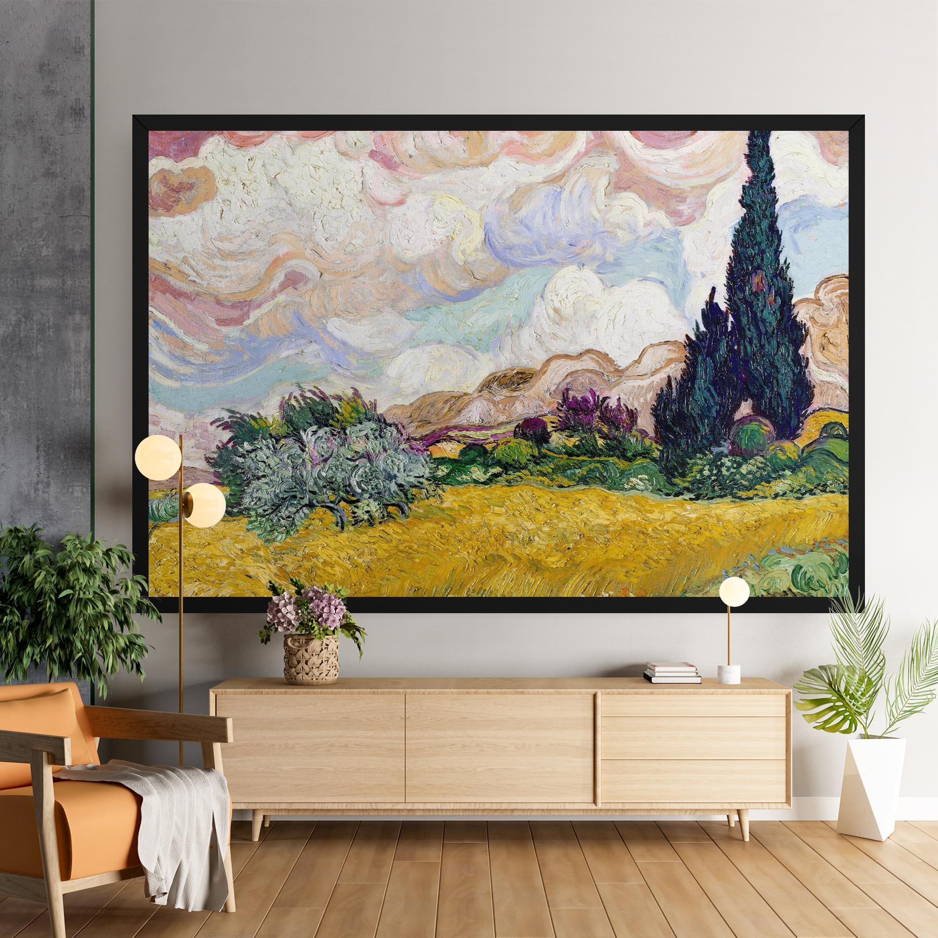 Obraz na Płótnie Pastel Wheat Field mockup 9