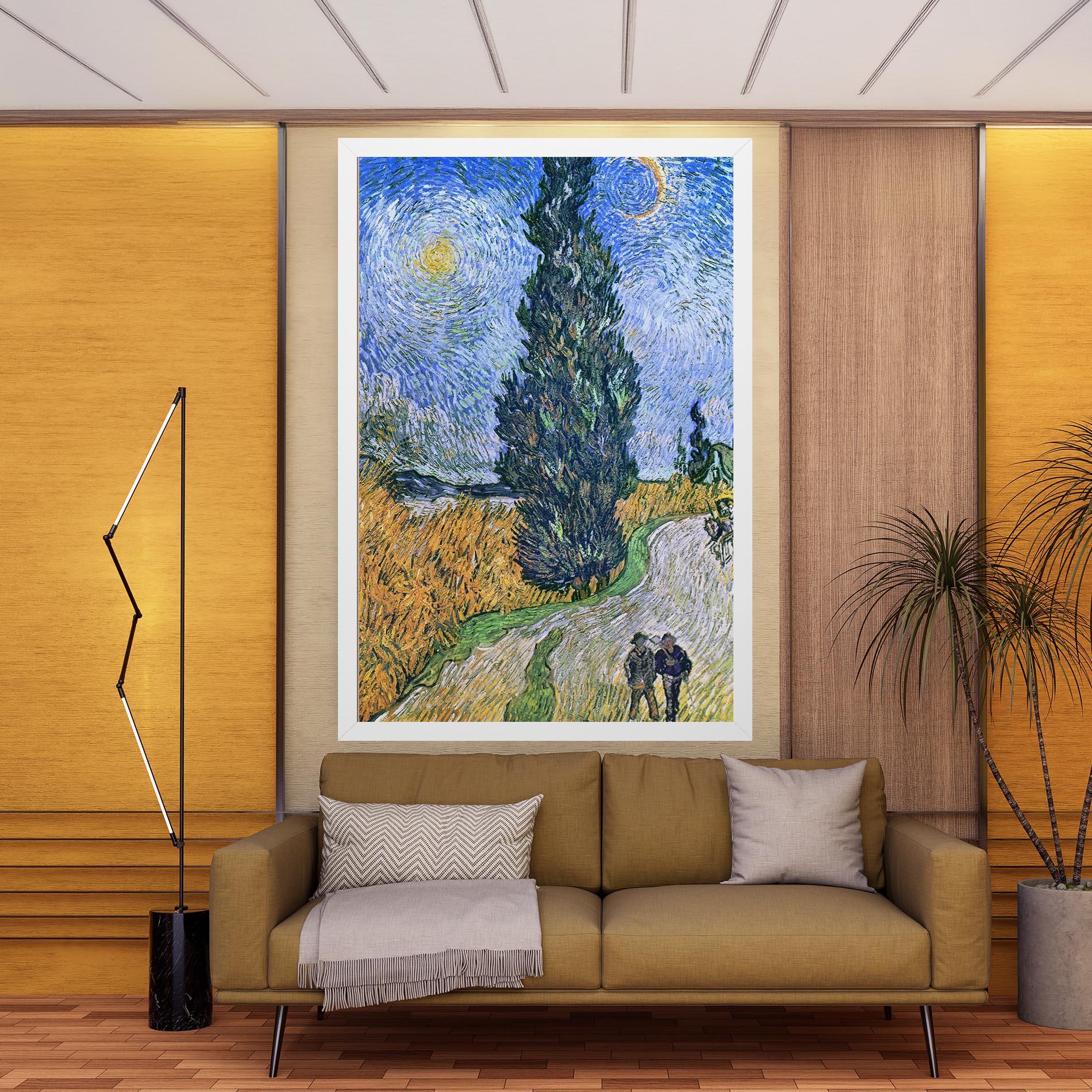 Obraz na Płótnie Road With Cypress mockup 9