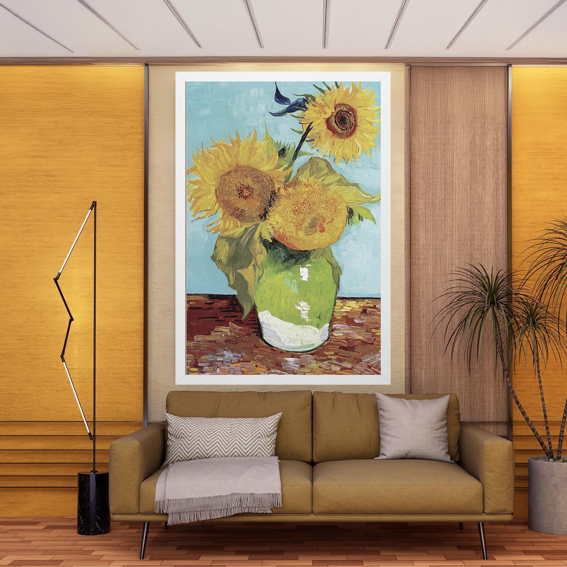 Obraz na Płótnie Three Sunflowers mockup 9