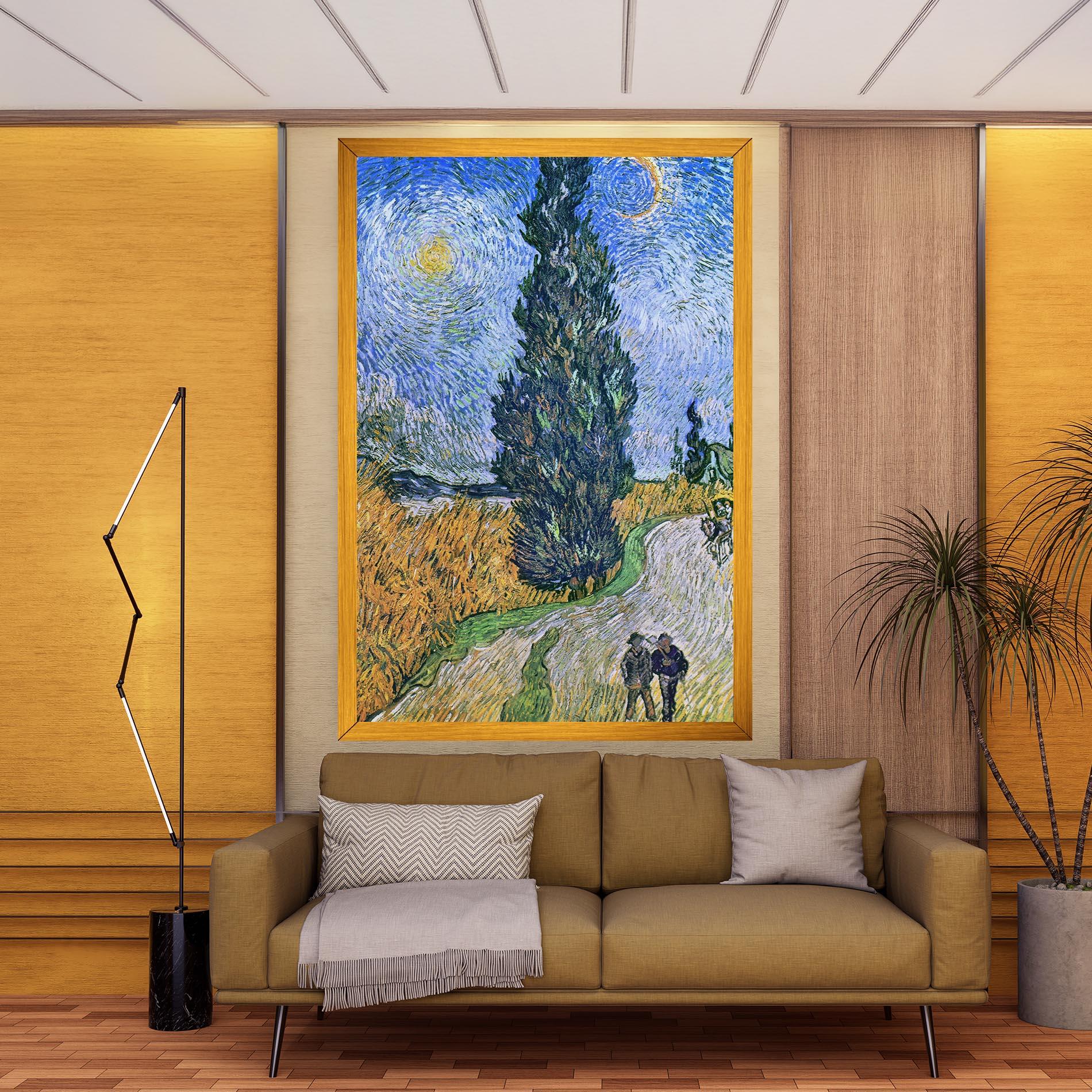 Obraz na Płótnie Road With Cypress mockup 9