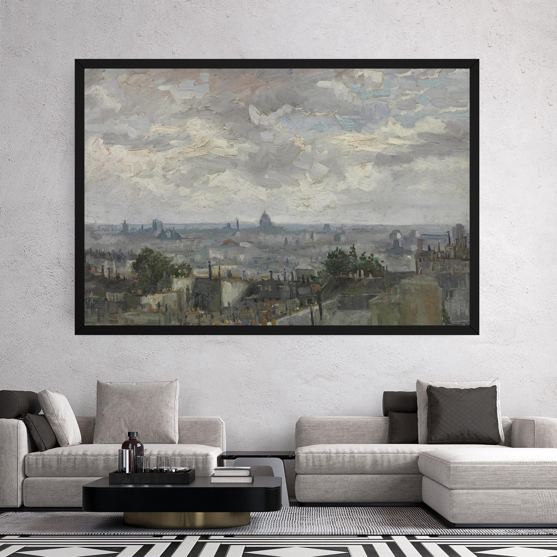 Obraz na Płótnie Gezicht Op Paris mockup 2