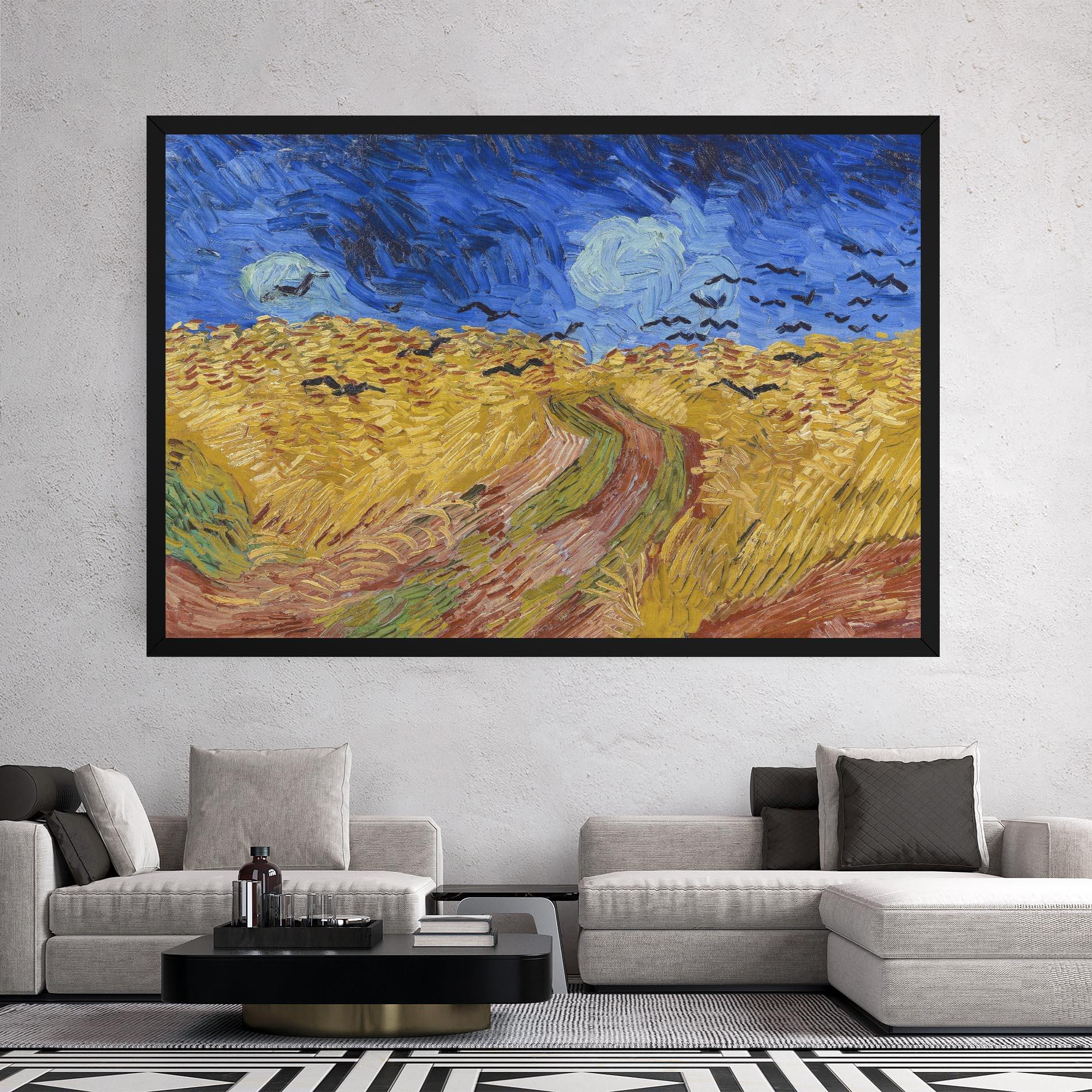 Obraz na Płótnie Wheatfield Crows mockup 2