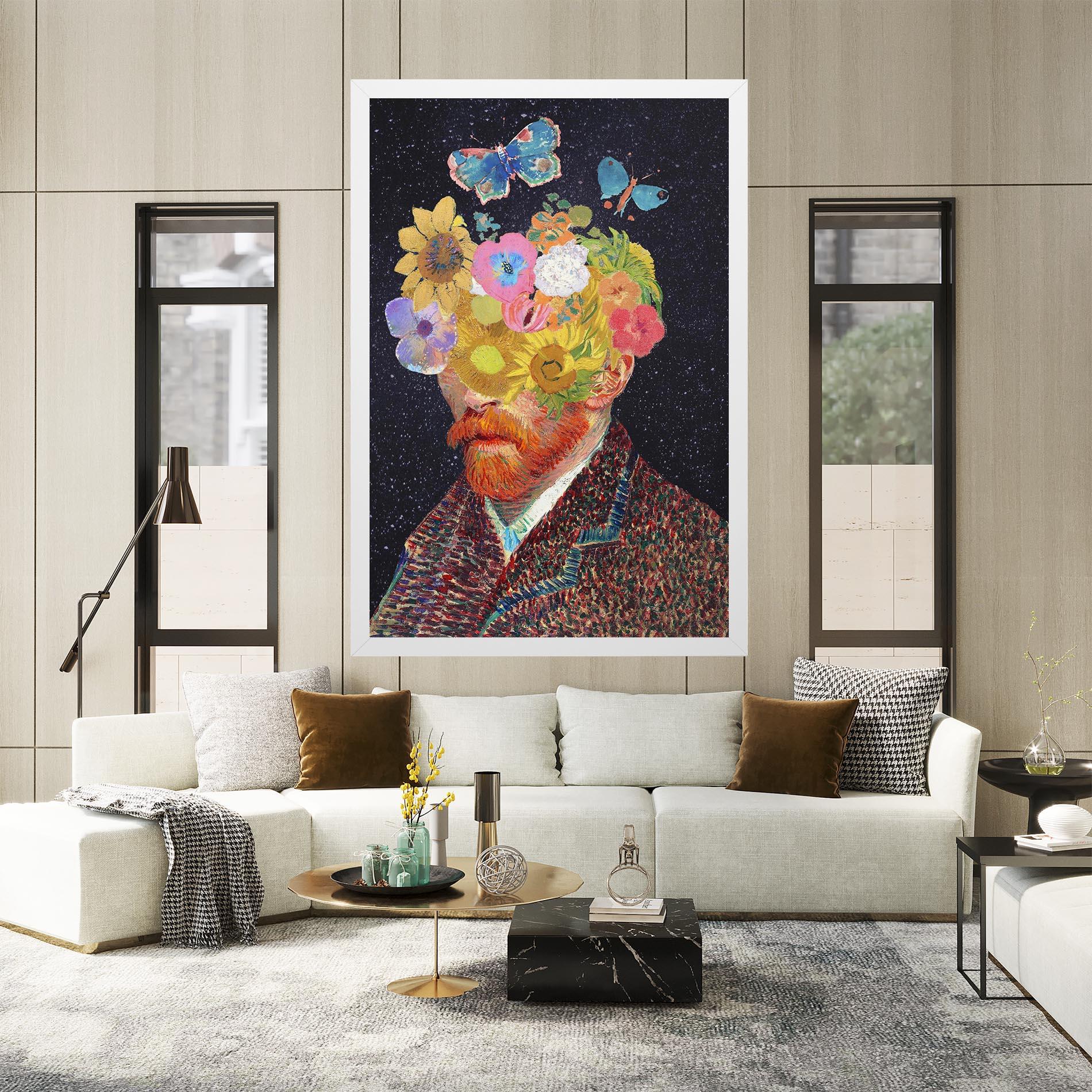 Obraz na Płótnie Flower Self Portrait mockup 2