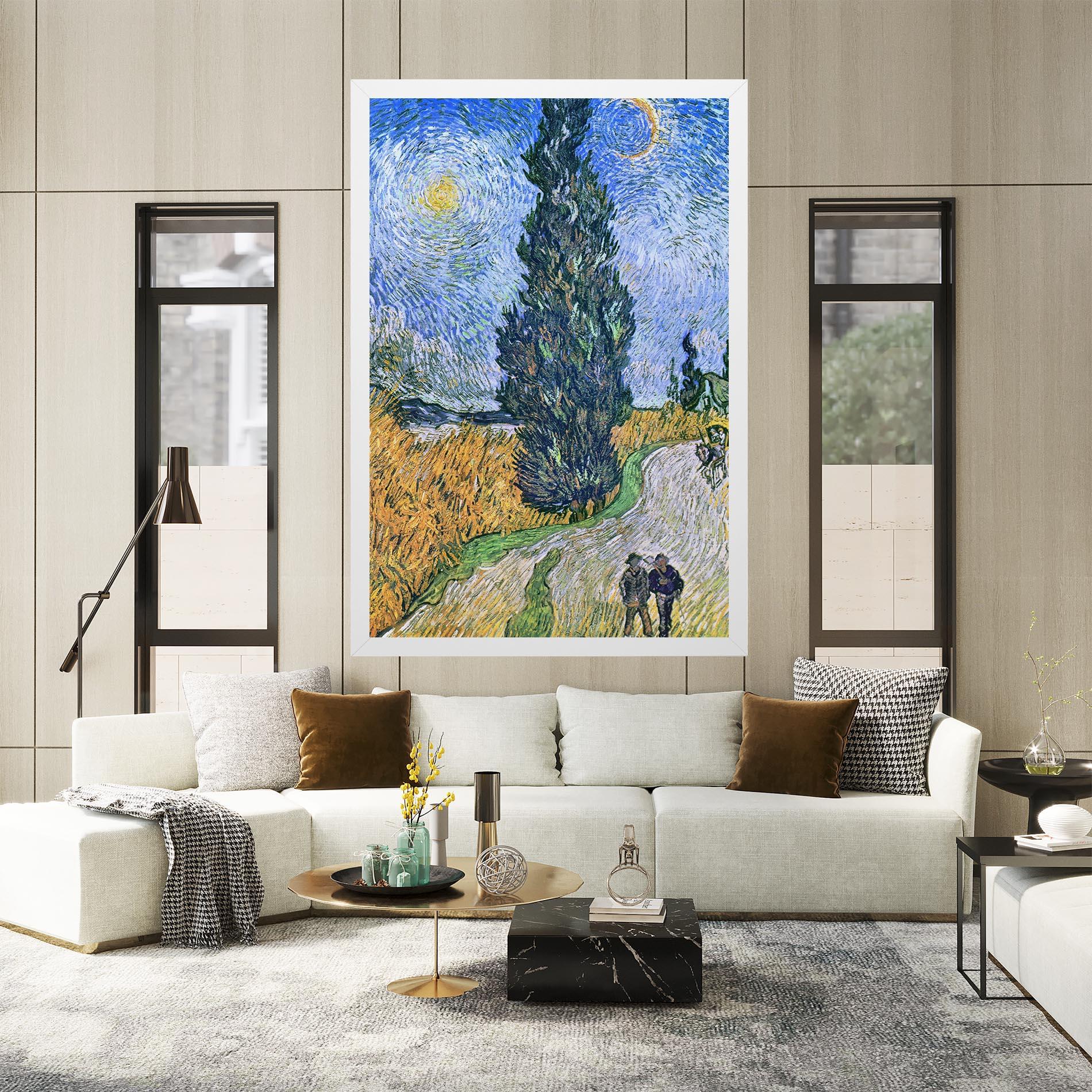 Obraz na Płótnie Road With Cypress mockup 2