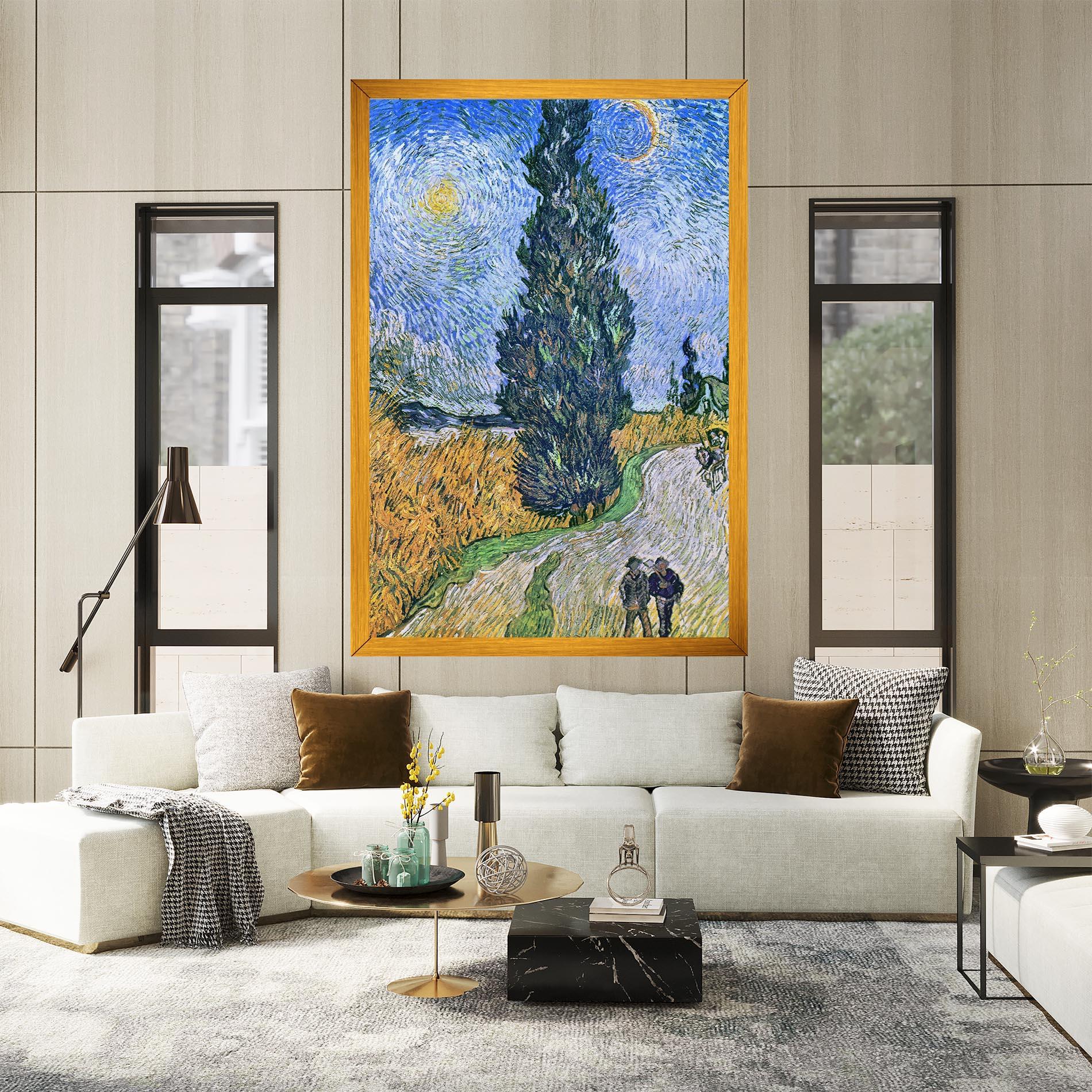 Obraz na Płótnie Road With Cypress mockup 2