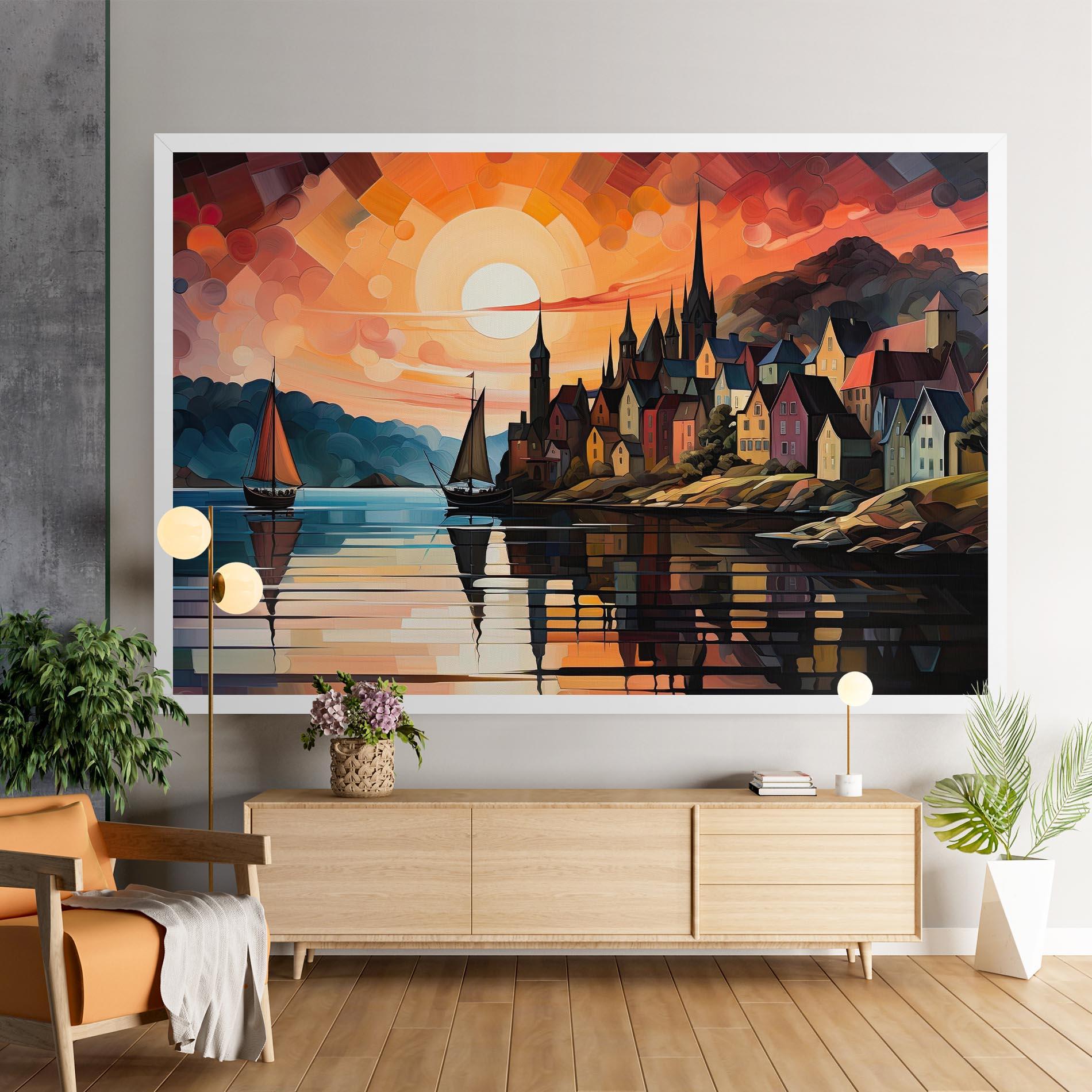 Obraz na Płótnie Castle Painting mockup 9