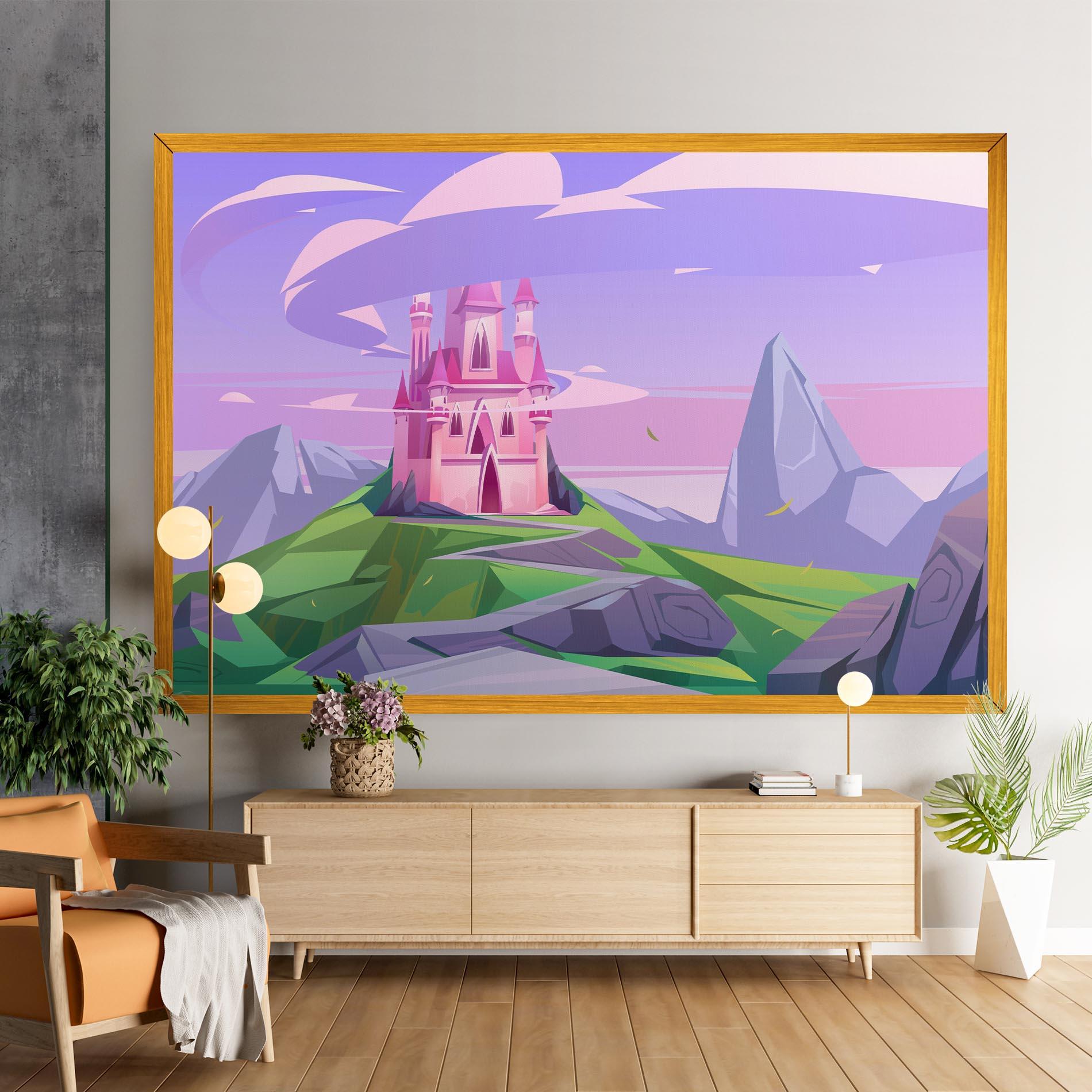 Obraz na Płótnie Pink Castle mockup 9