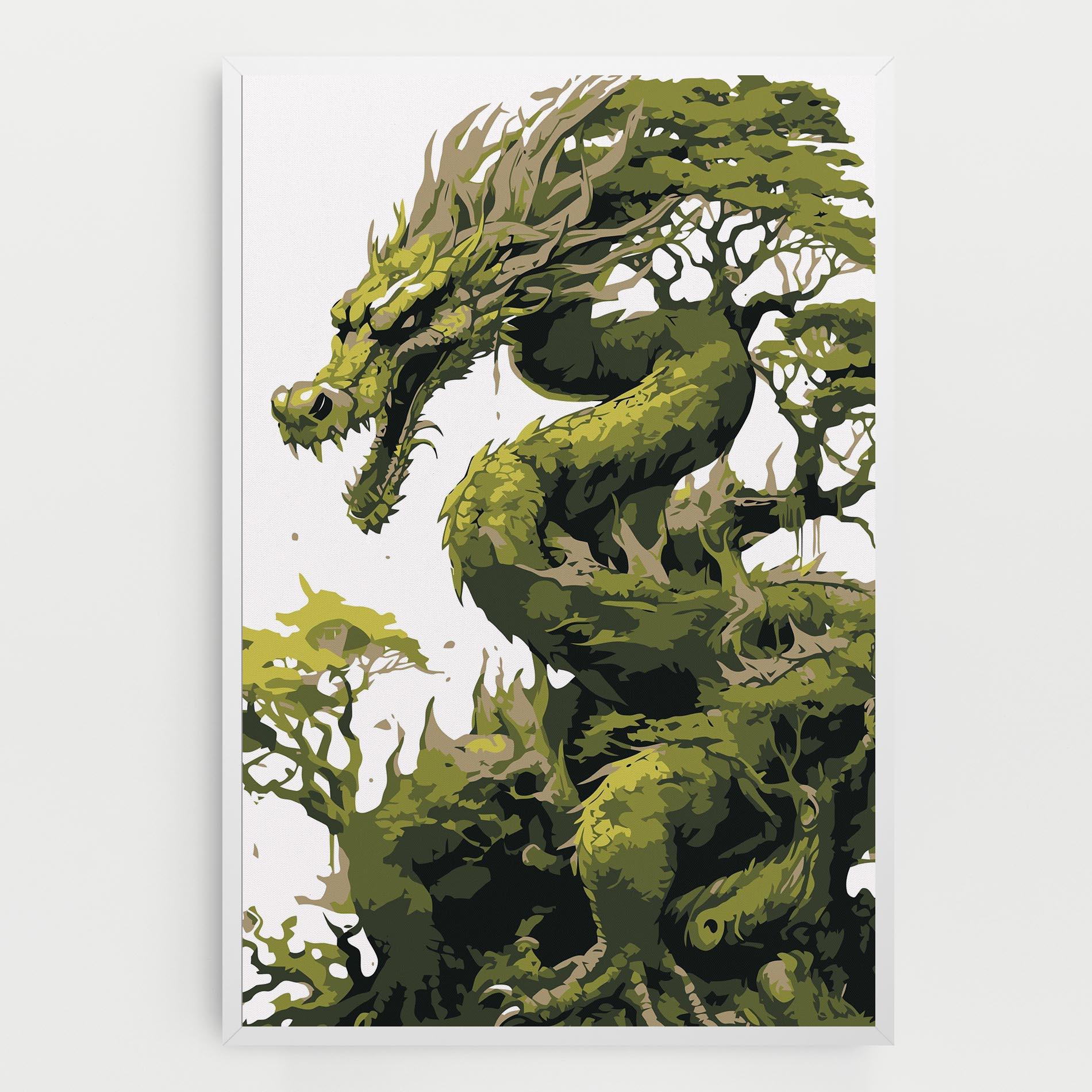 Obraz na Płótnie Green Nature Dragon mockup 0