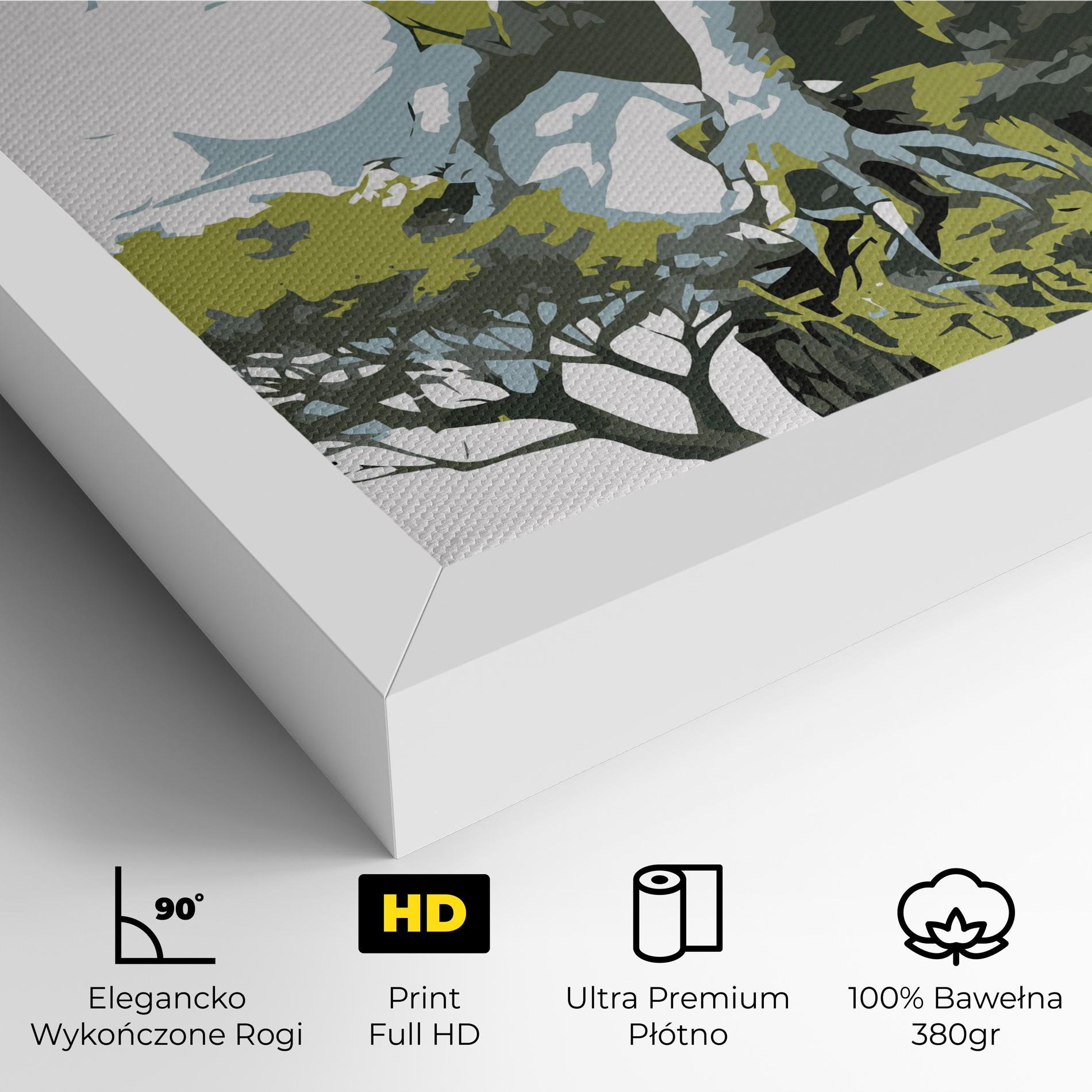 Obraz na Płótnie Grey Nature Dragon mockup 4