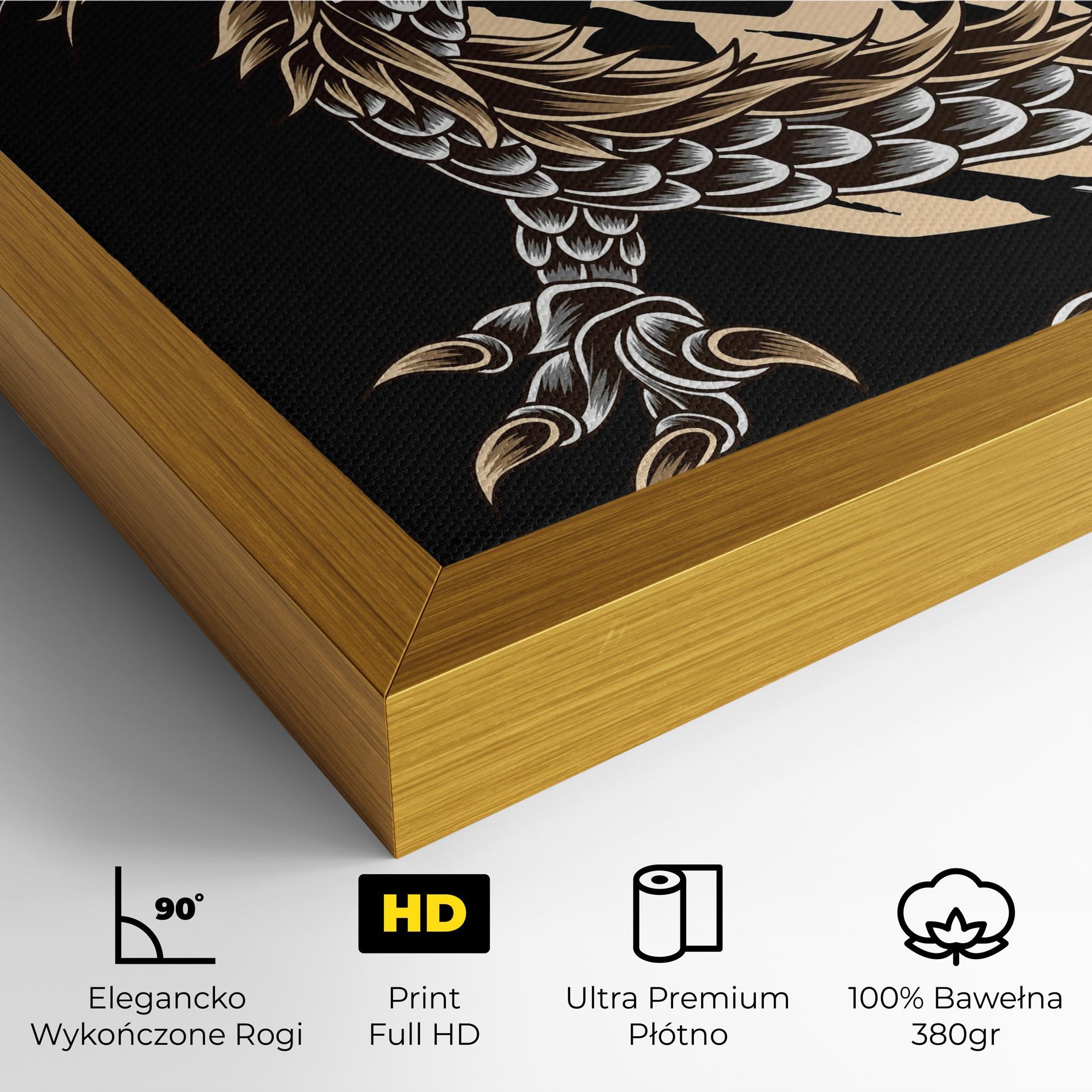 Obraz na Płótnie Cream Moon Dragon mockup 4