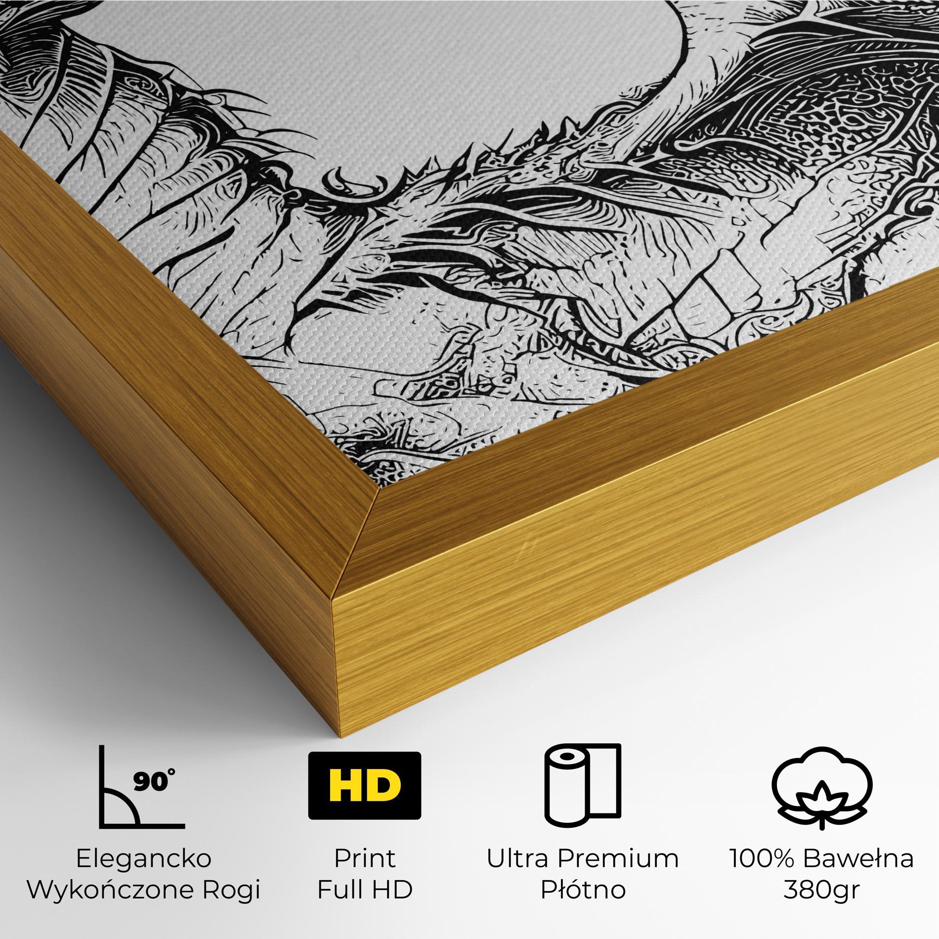 Obraz na Płótnie Dragon Sketch mockup 4