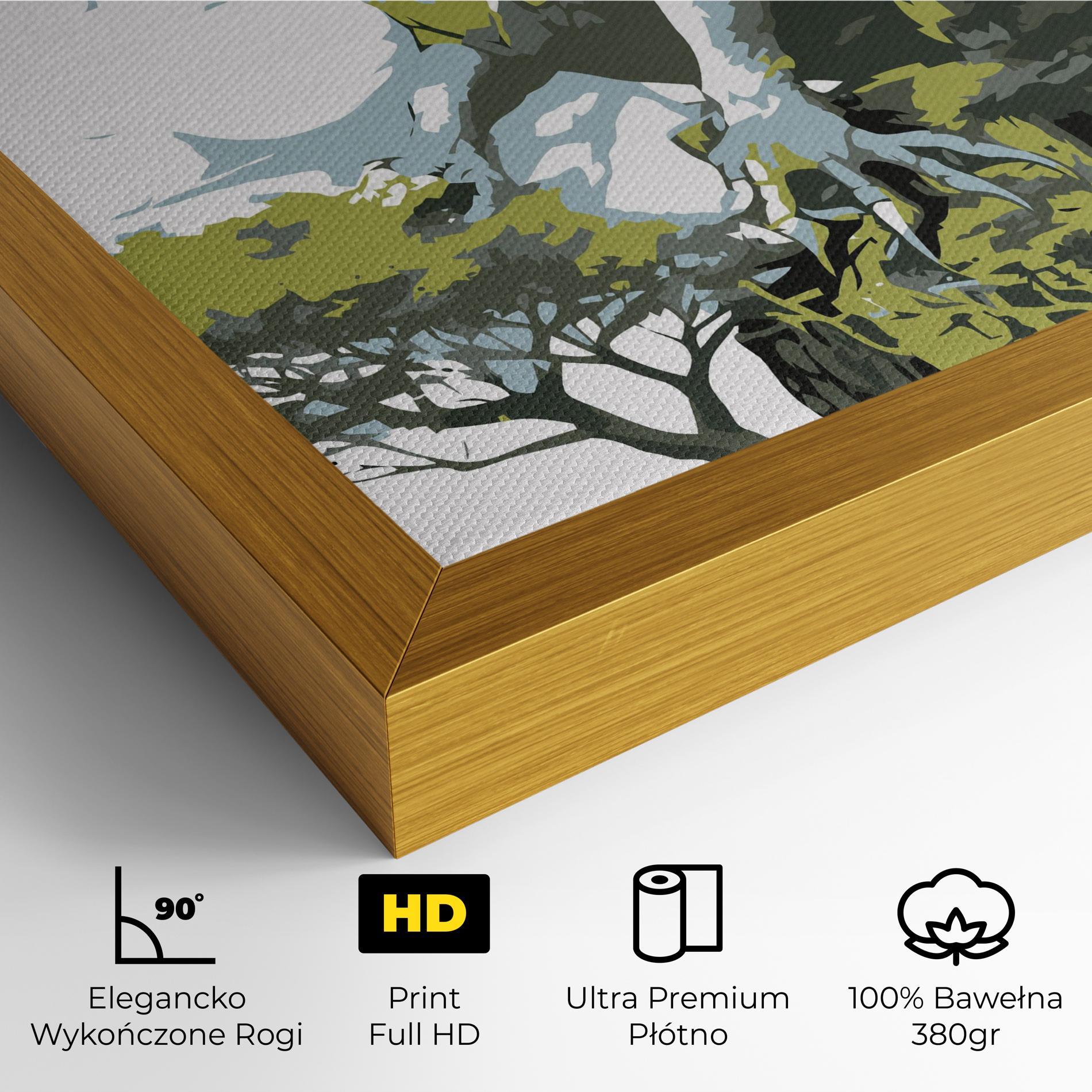 Obraz na Płótnie Grey Nature Dragon mockup 4