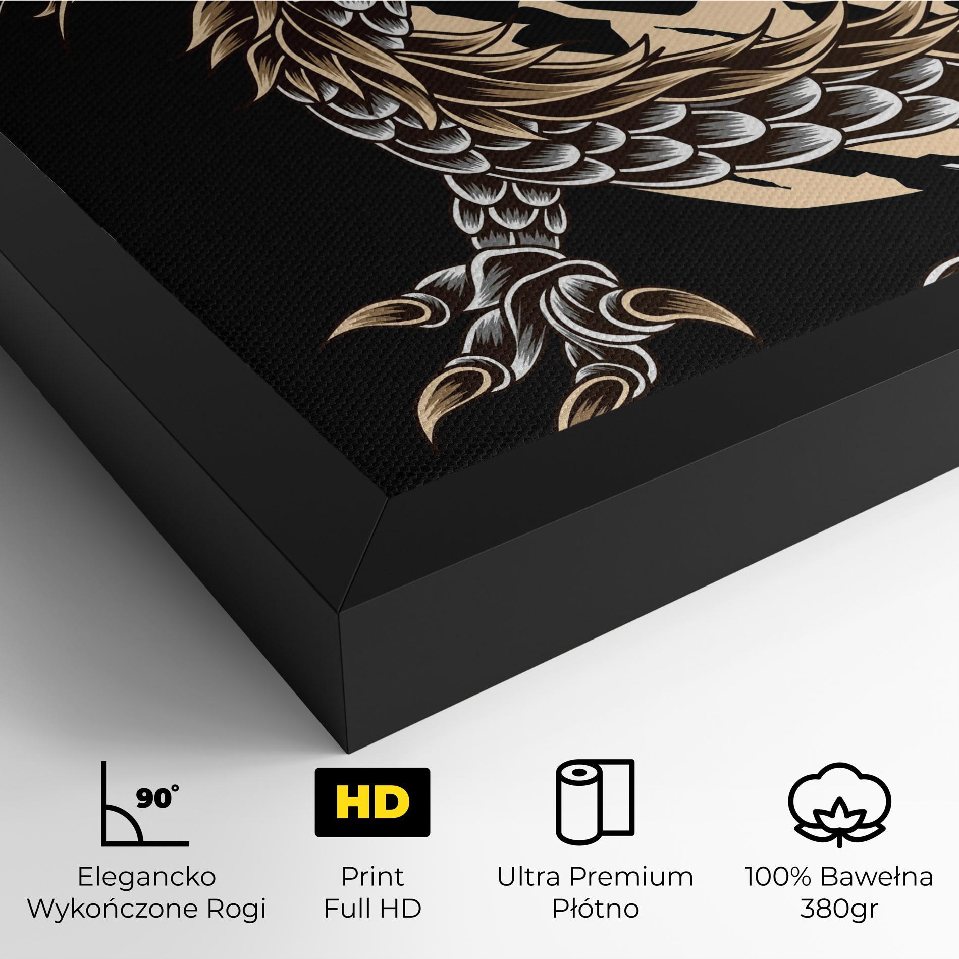 Obraz na Płótnie Cream Moon Dragon mockup 4