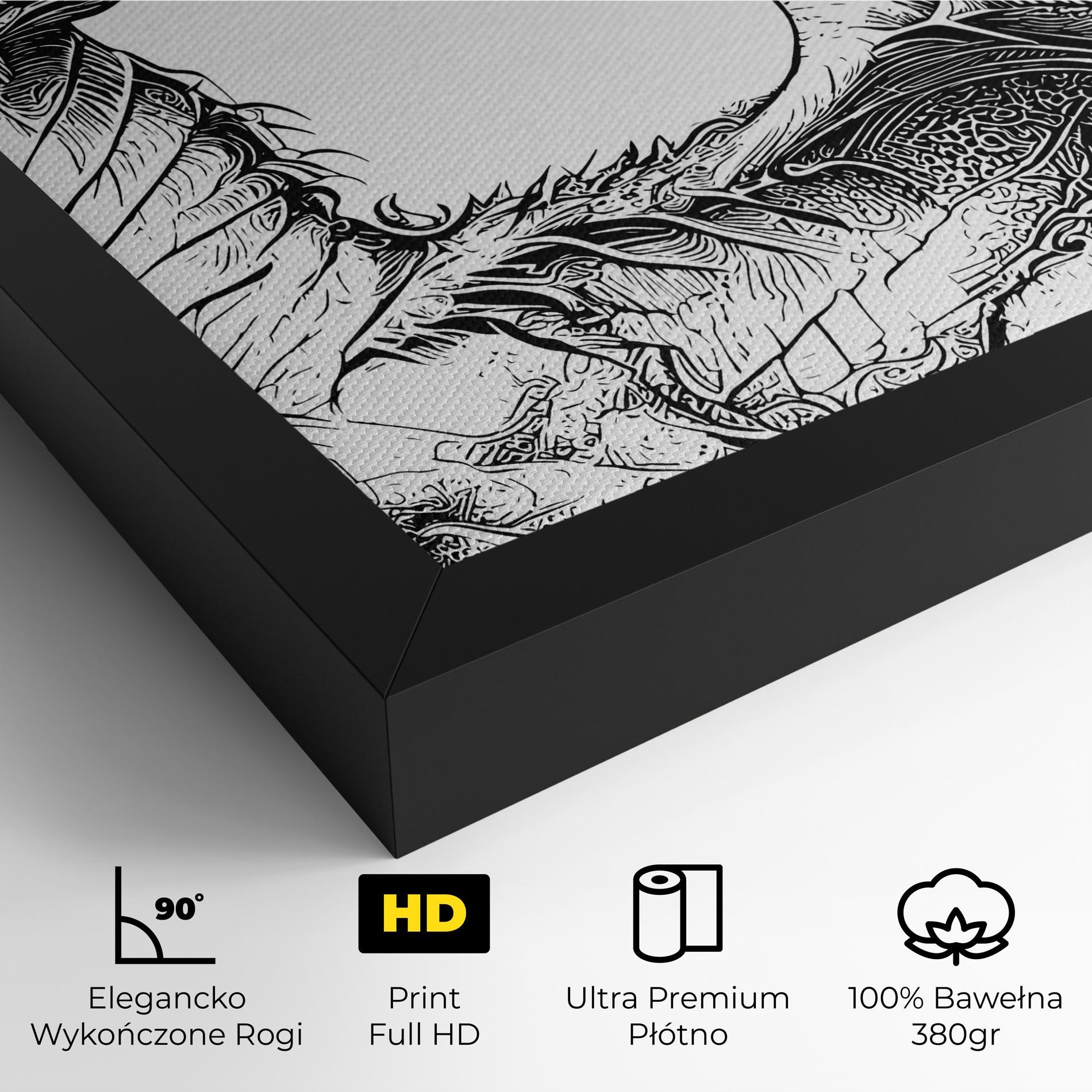 Obraz na Płótnie Dragon Sketch mockup 4