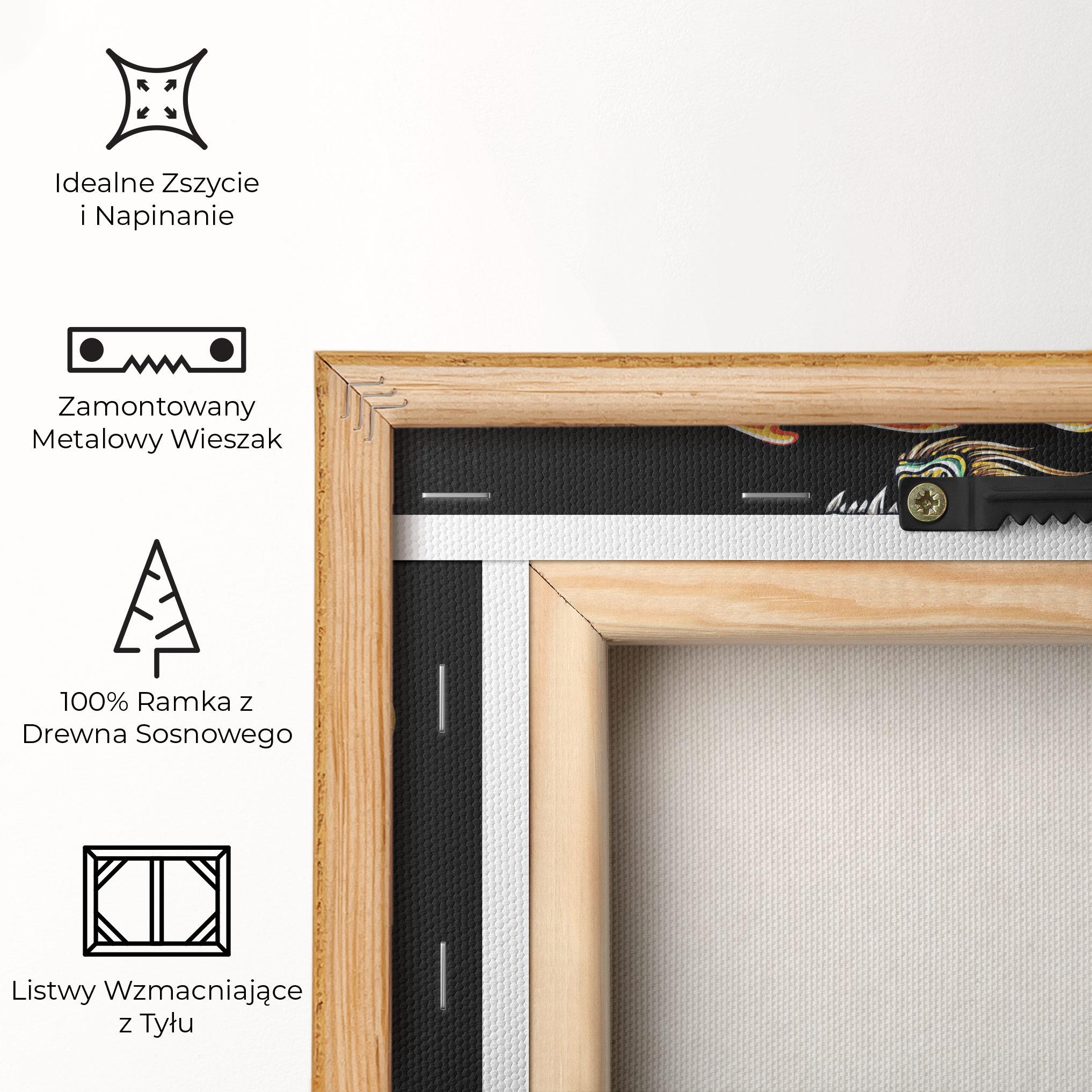 Obraz na Płótnie Green Fire Dragon mockup 5