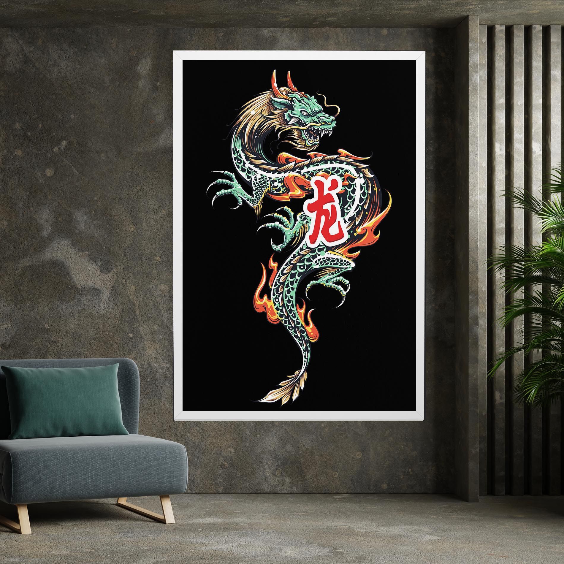 Green Fire Dragon mockup 7