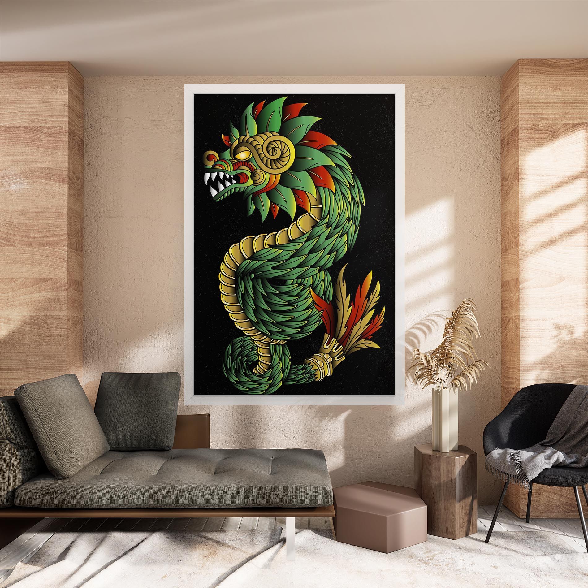Green Yellow Dragon mockup 8