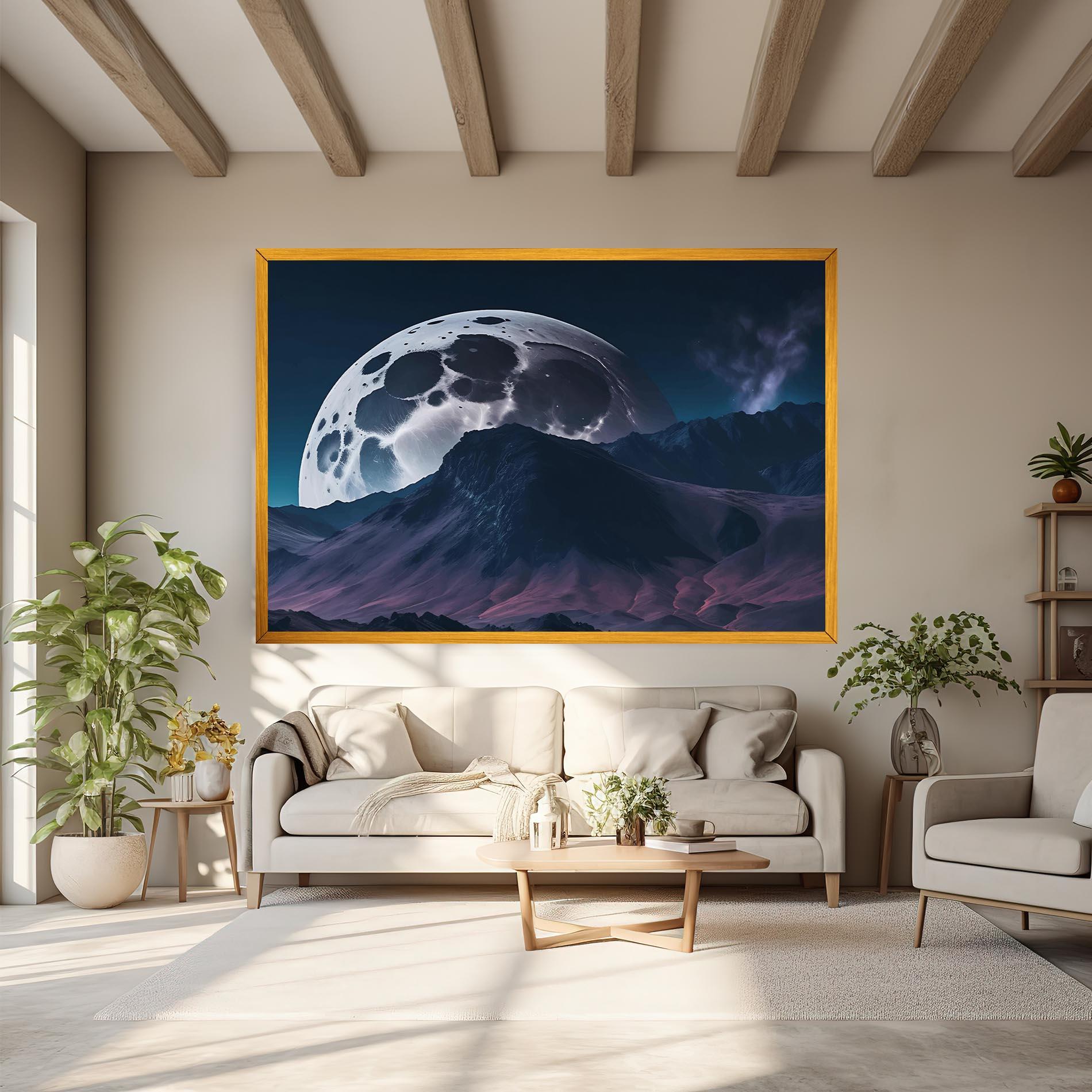 Obraz na Płótnie Full Moon Smoke mockup 6