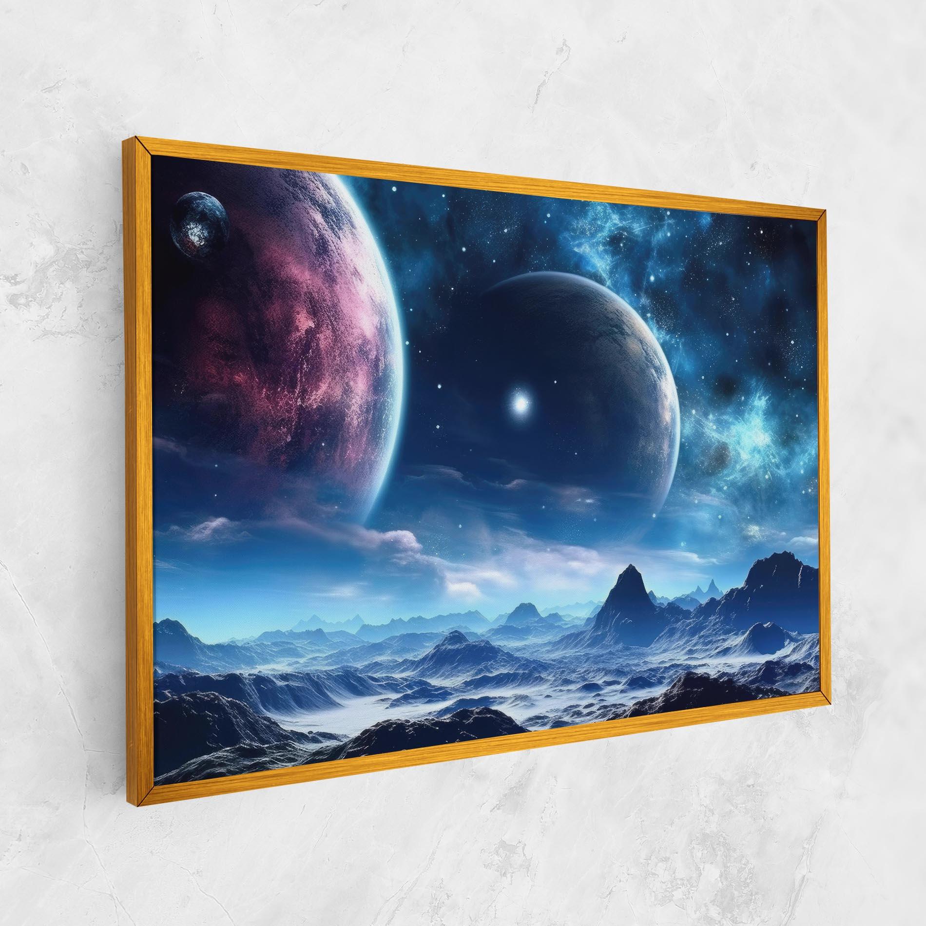 Obraz na Płótnie Space Planets And Stars mockup 1