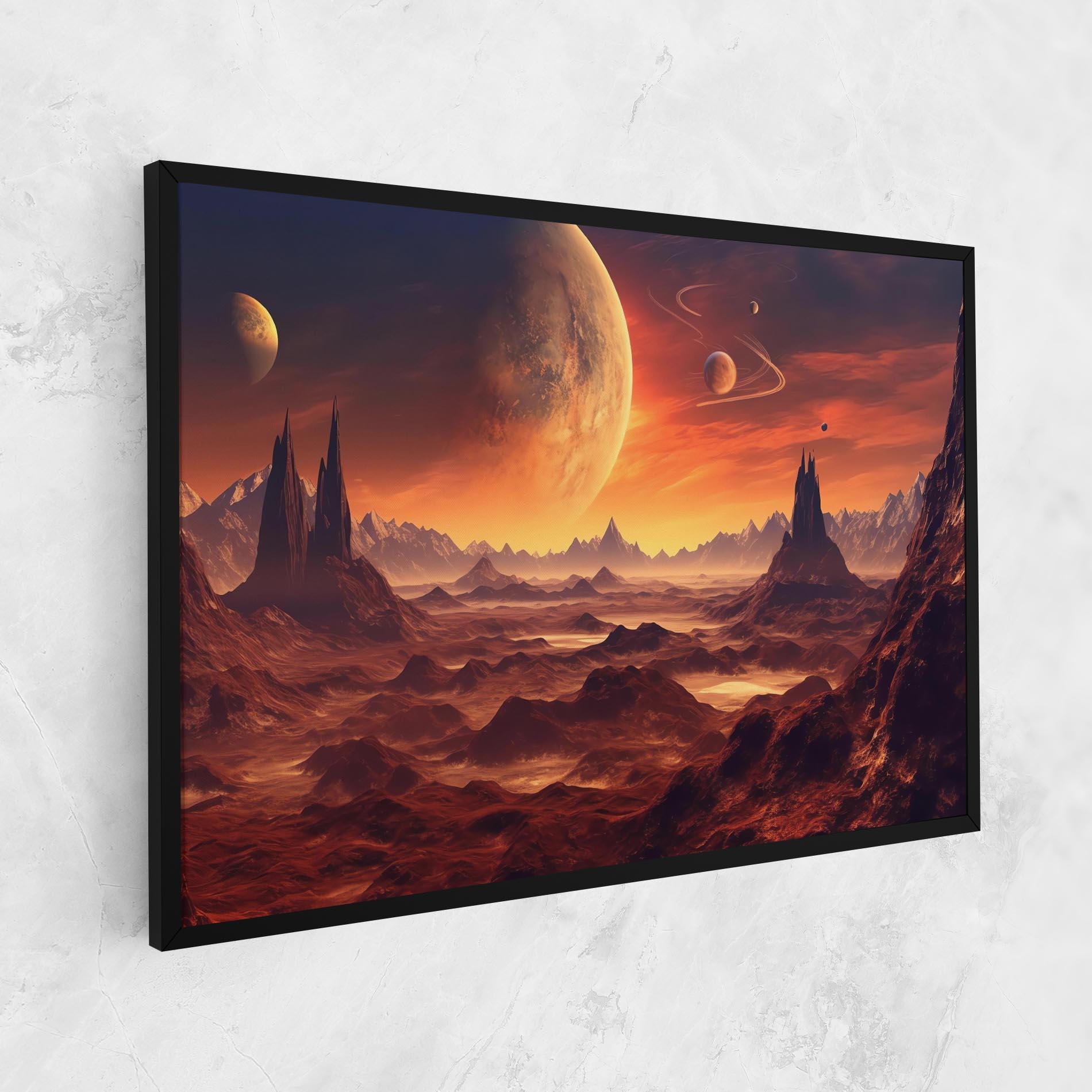 Obraz na Płótnie Fiery Orange Sunset mockup 1