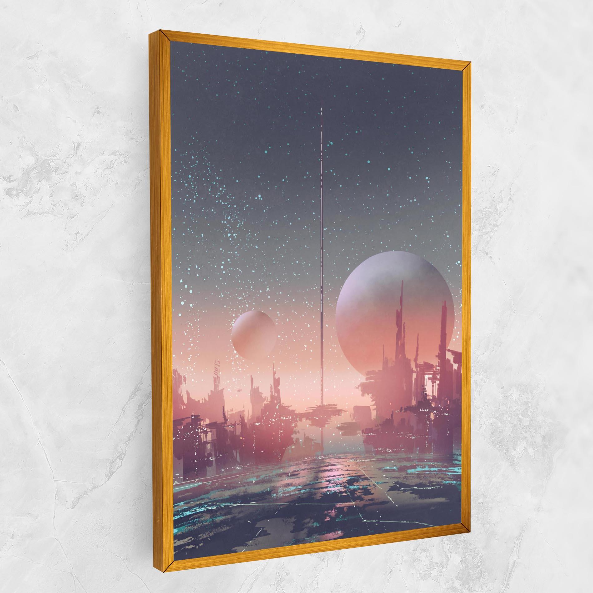 Obraz na Płótnie Futuristic Alien Buildings mockup 1