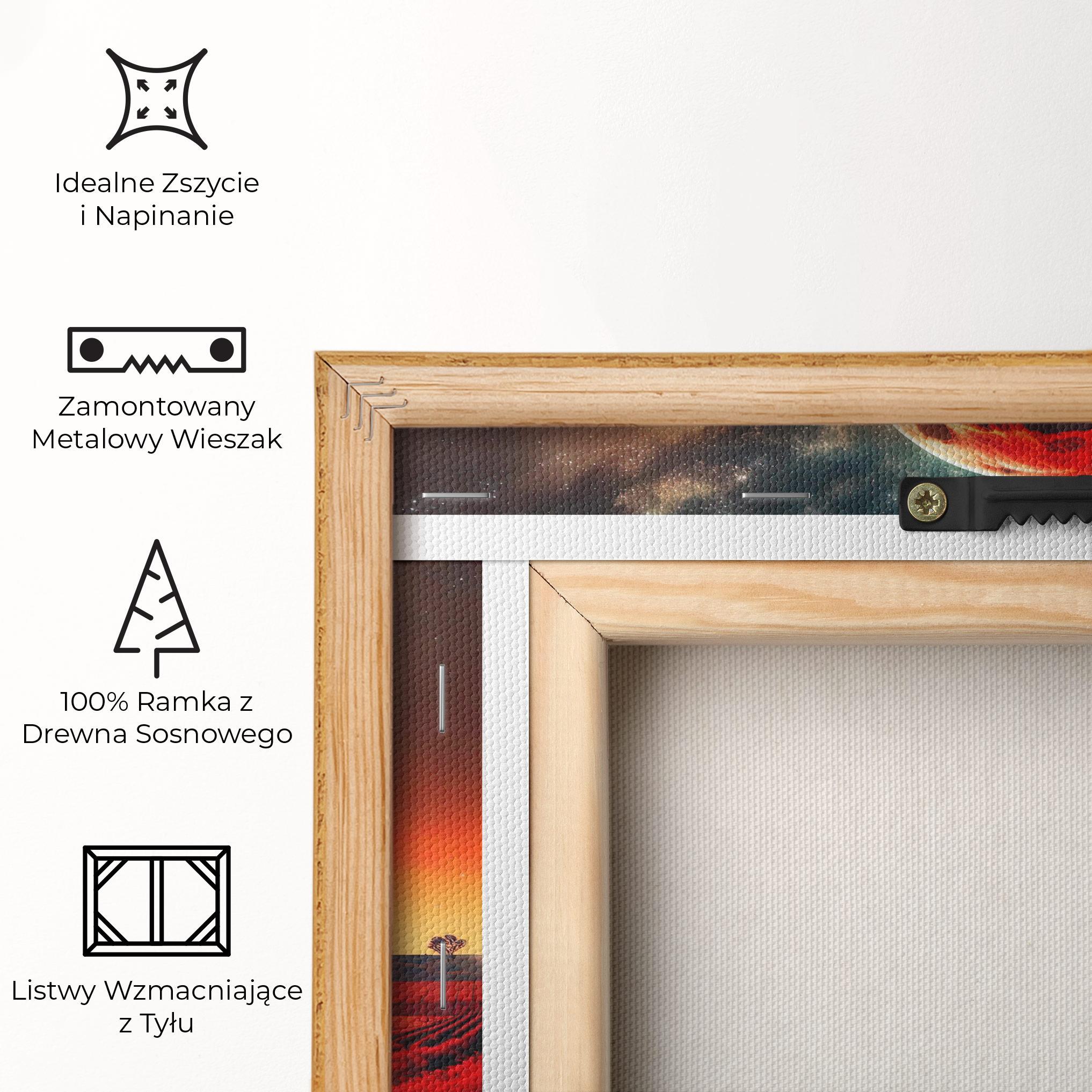 Obraz na Płótnie Huge Red Moon mockup 5