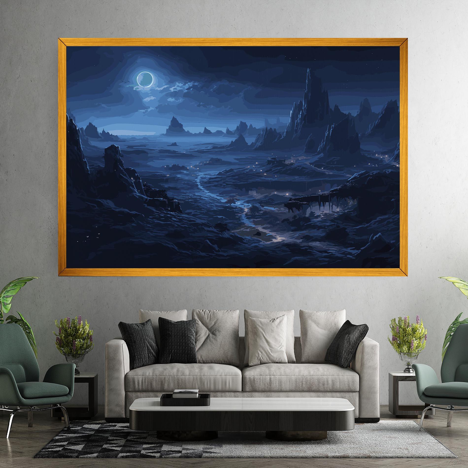 Obraz na Płótnie Blue Art World mockup 7