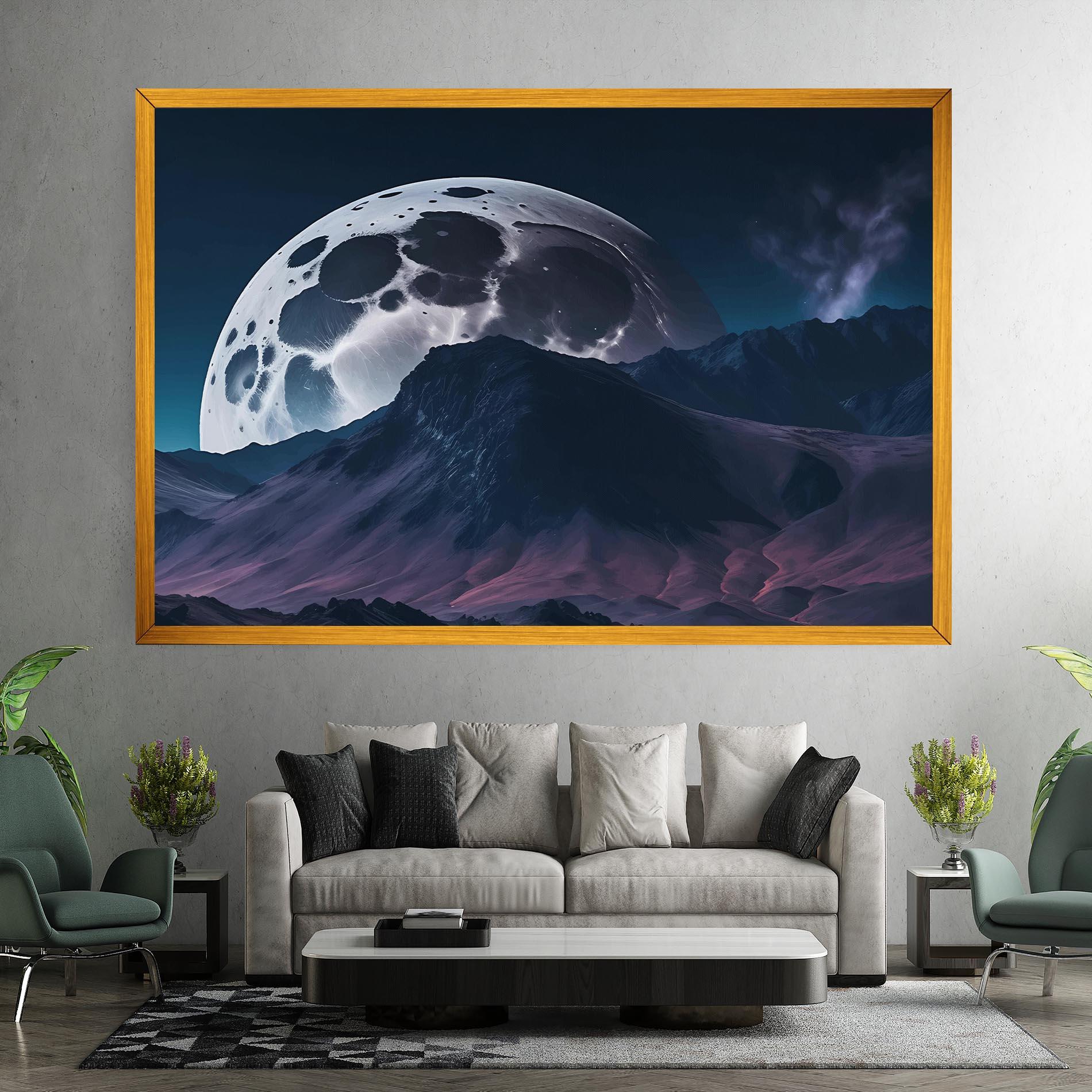 Obraz na Płótnie Full Moon Smoke mockup 7