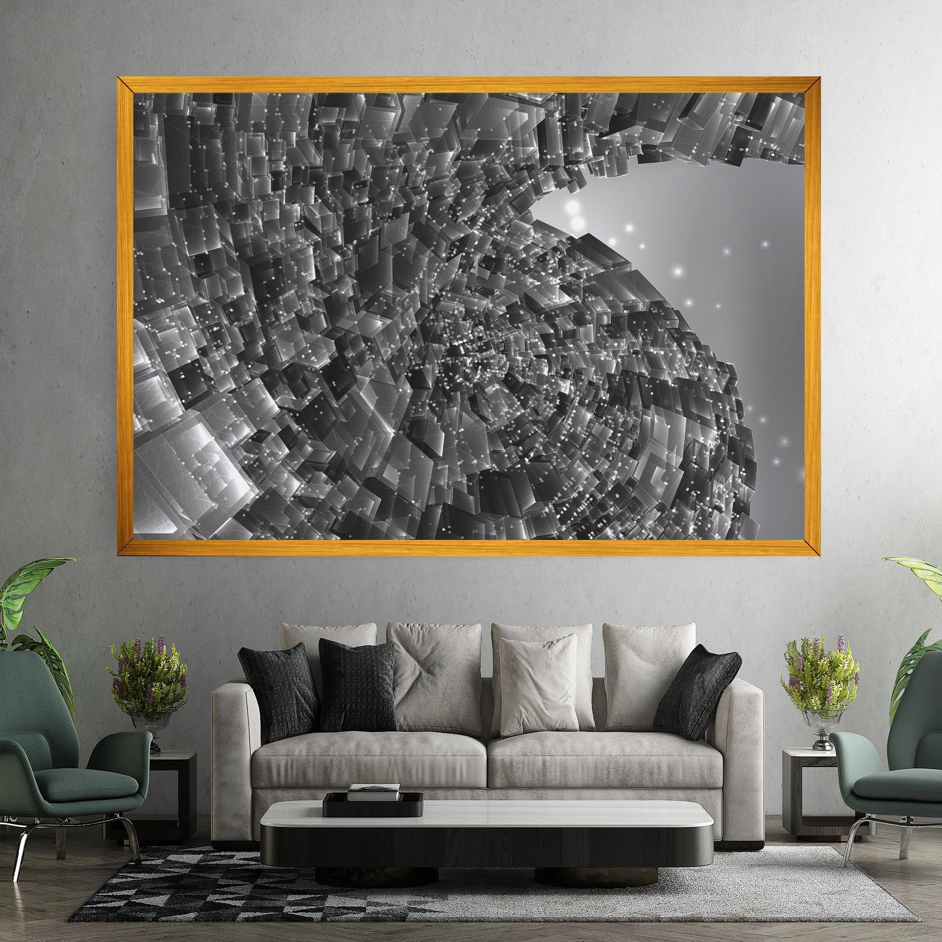 Obraz na Płótnie Grey Shape View mockup 7