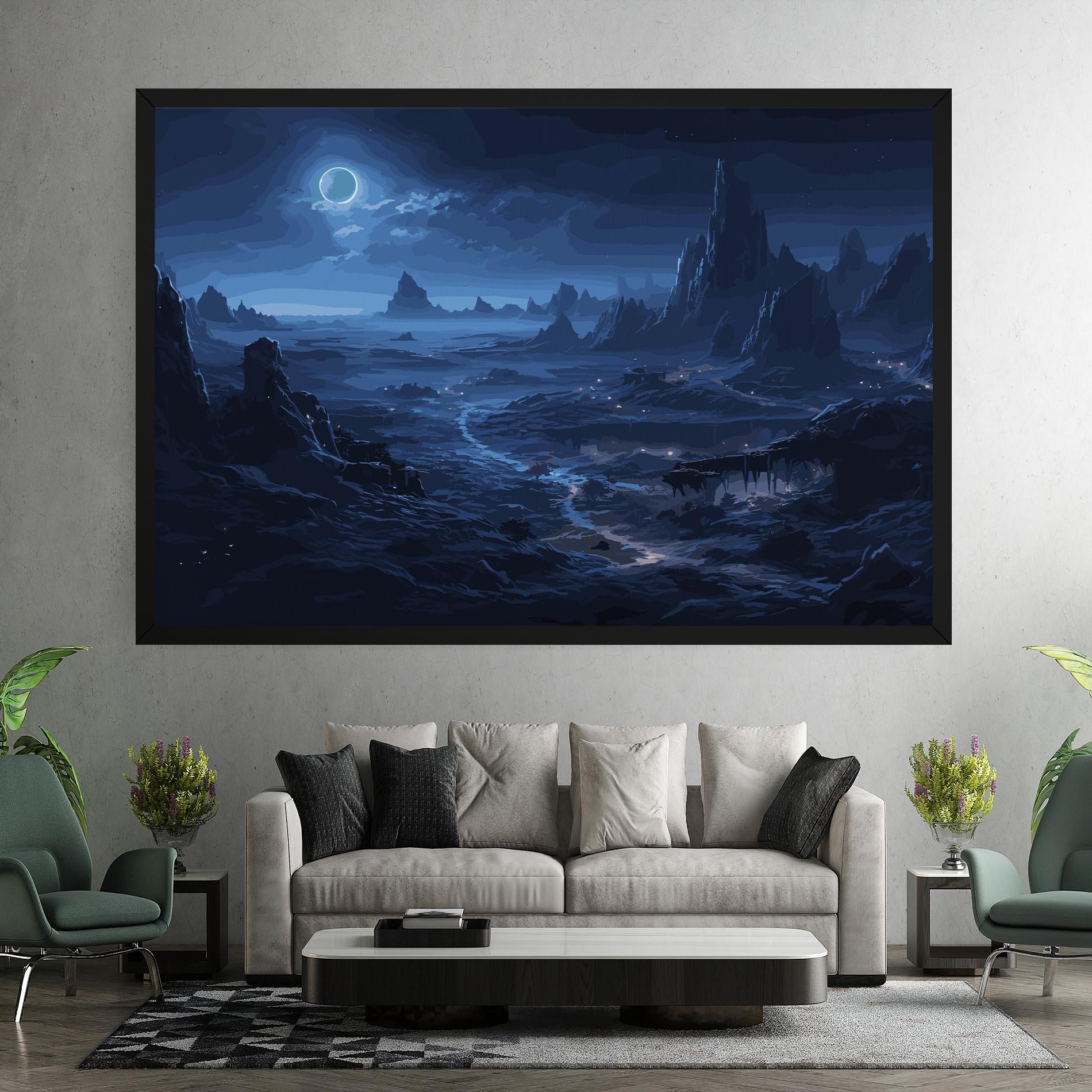 Obraz na Płótnie Blue Art World mockup 7