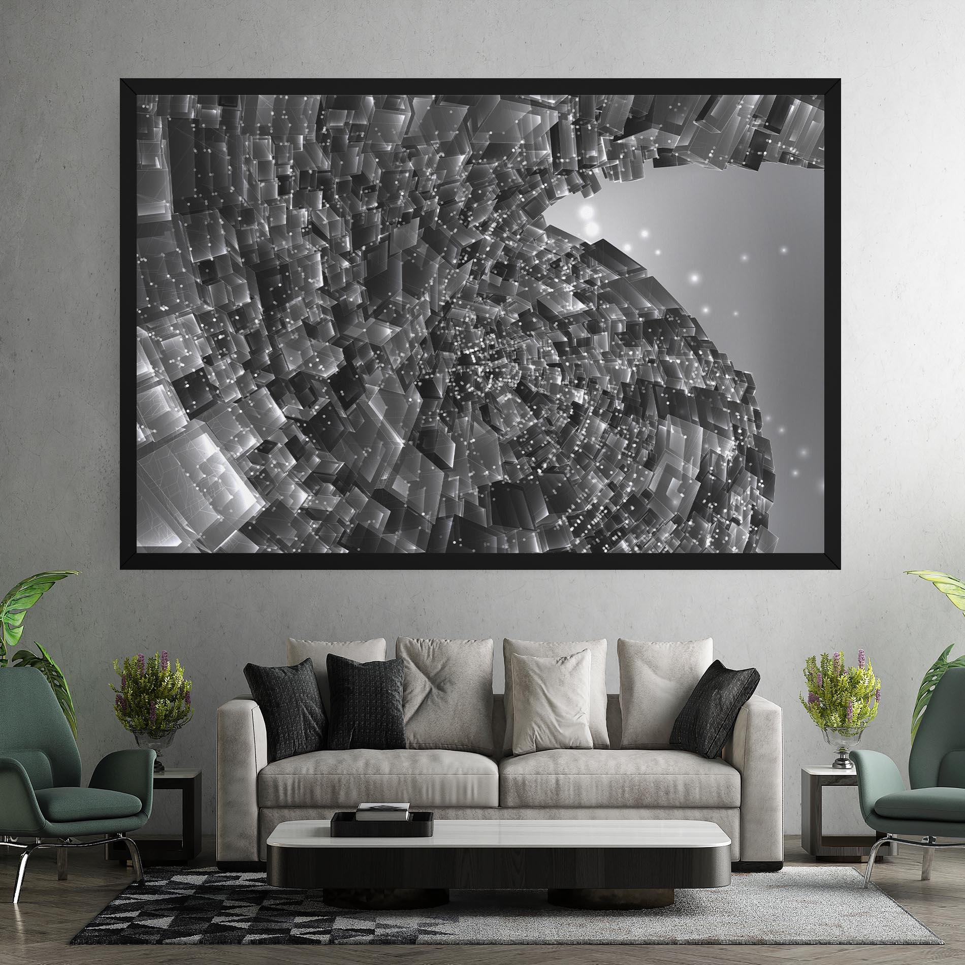 Obraz na Płótnie Grey Shape View mockup 7