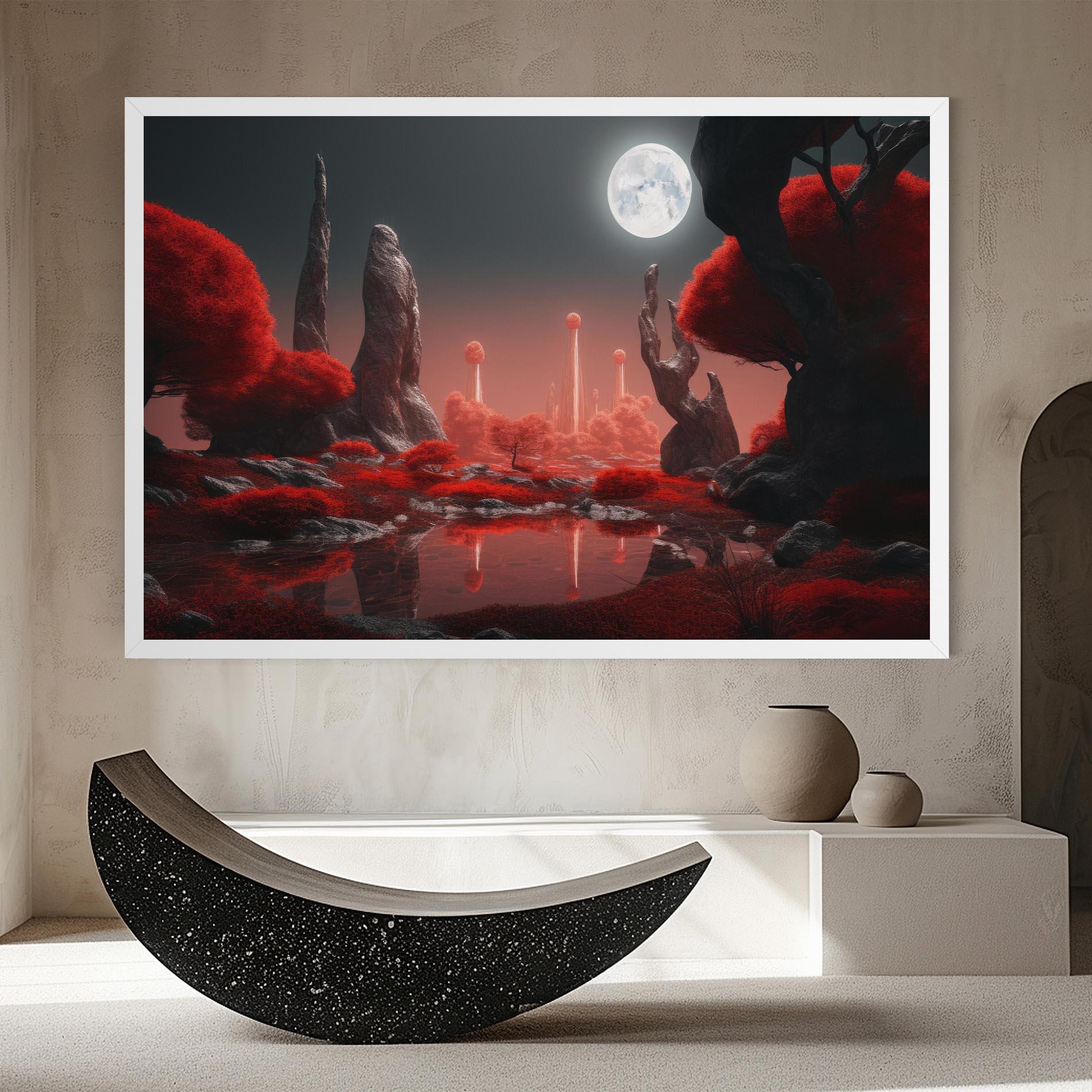 Obraz na Płótnie Red Alien Trees mockup 8