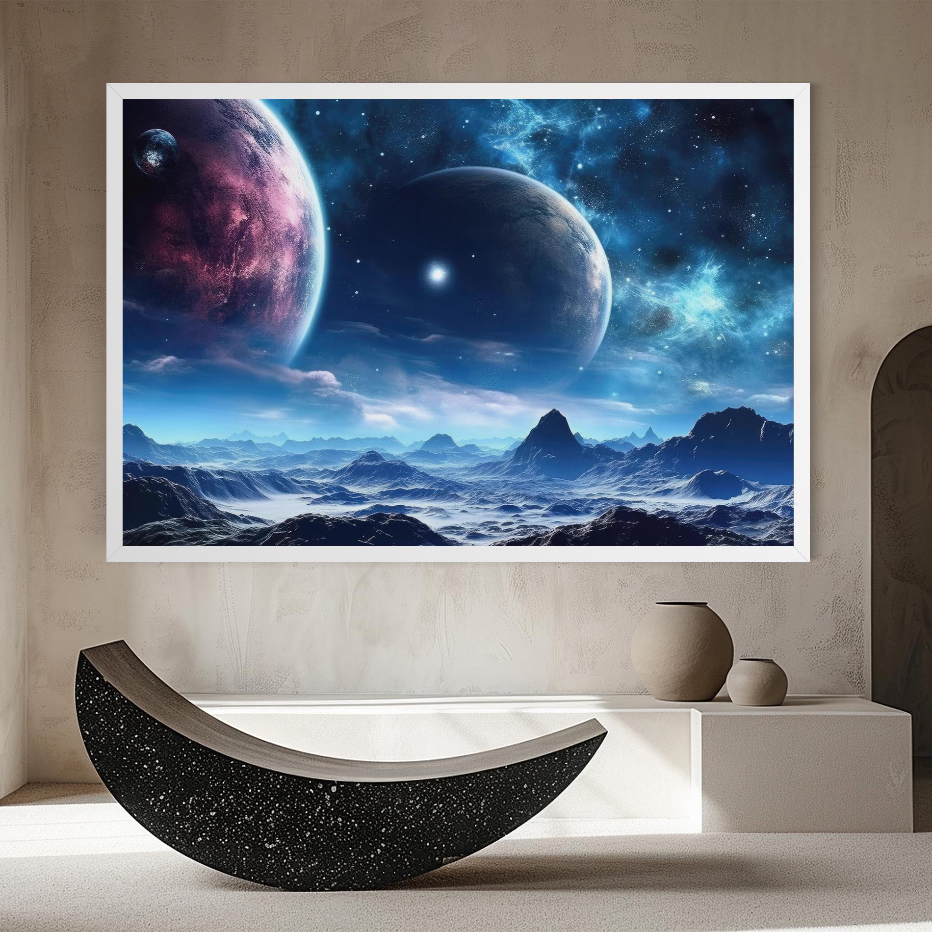 Obraz na Płótnie Space Planets And Stars mockup 8