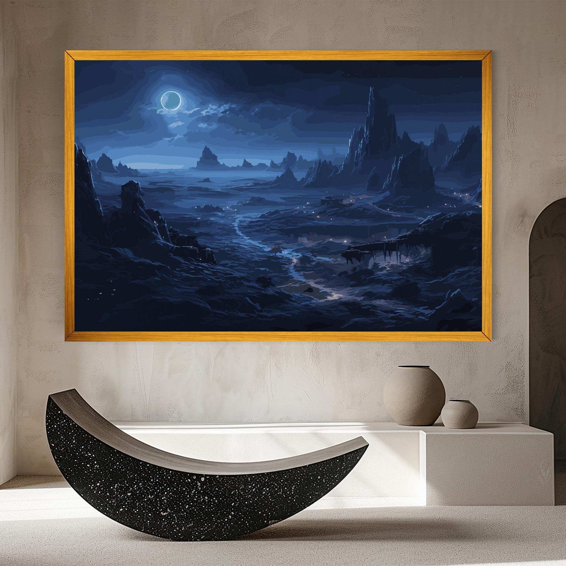 Obraz na Płótnie Blue Art World mockup 8