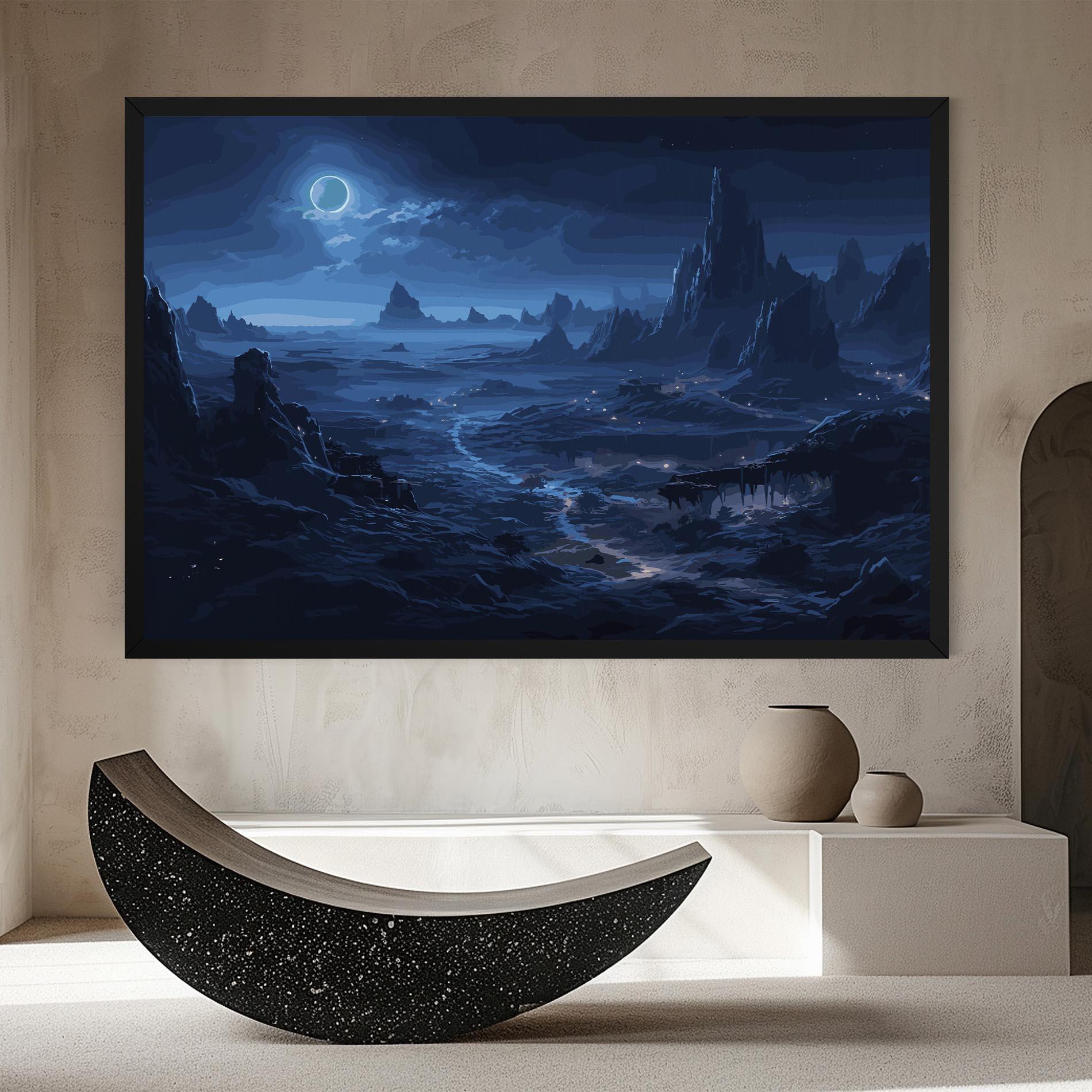 Obraz na Płótnie Blue Art World mockup 8