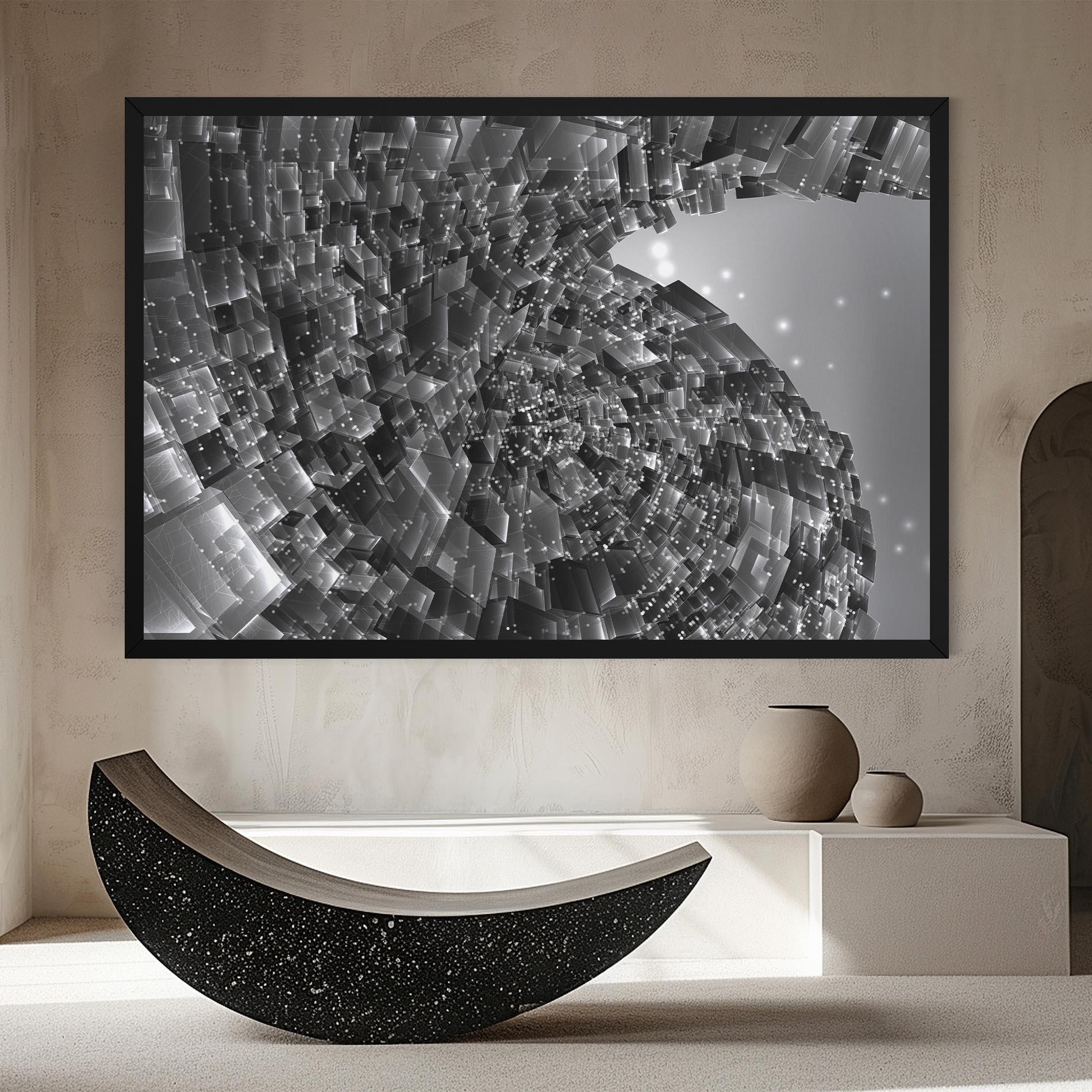 Obraz na Płótnie Grey Shape View mockup 8