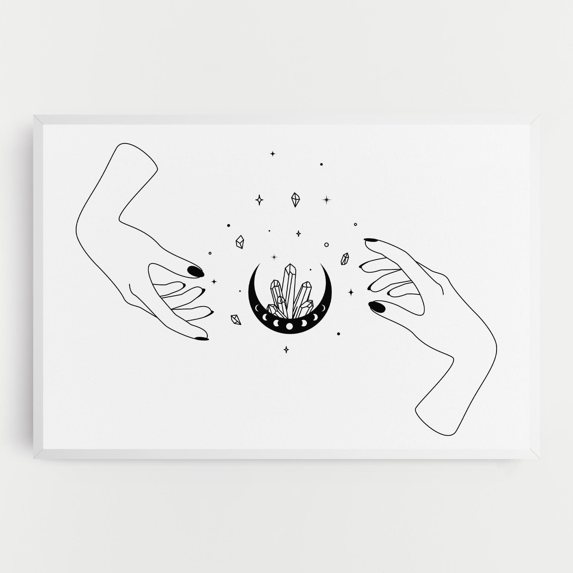 Obraz na Płótnie Crystal Hand mockup 0