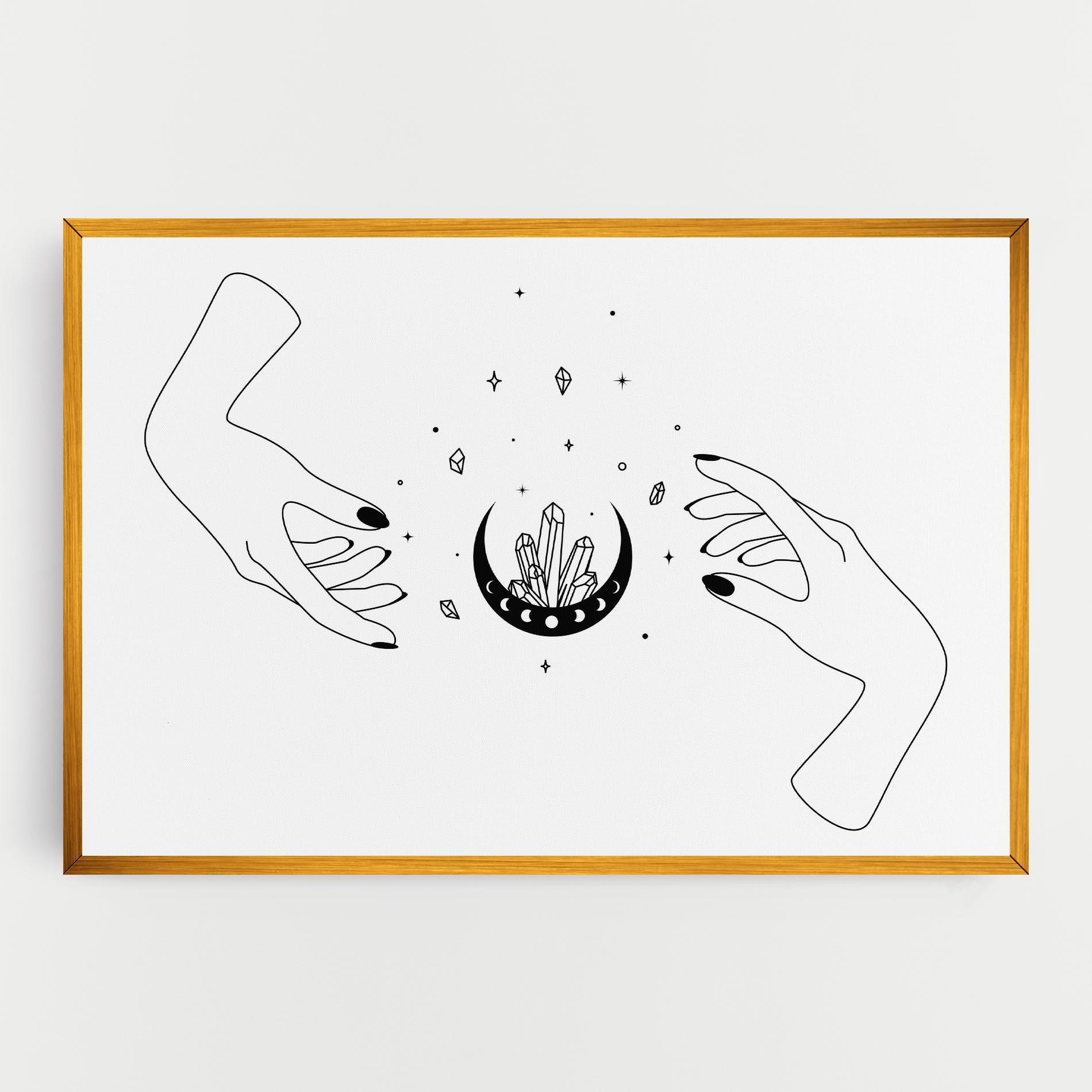 Obraz na Płótnie Crystal Hand mockup 0