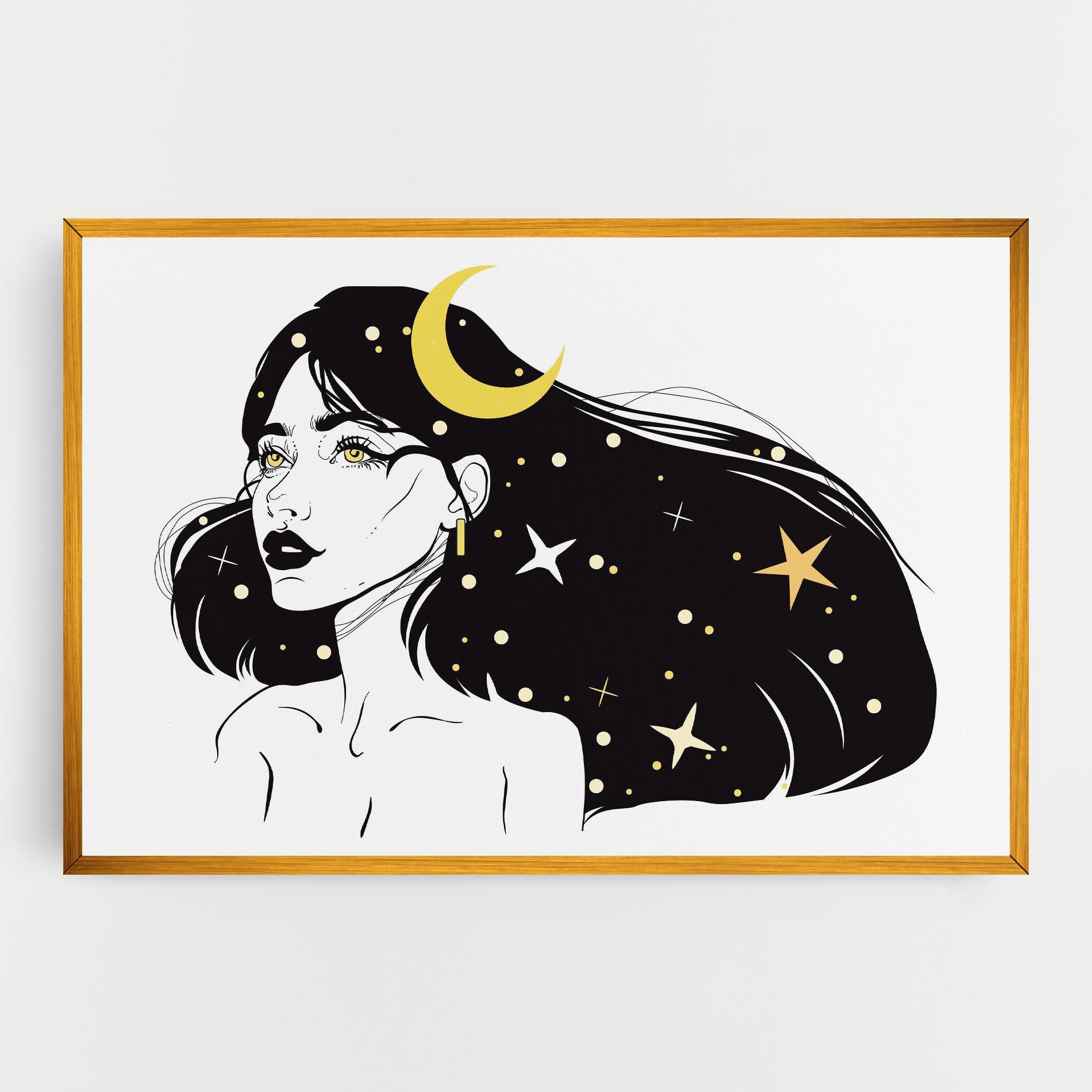 Obraz na Płótnie Night Witch mockup 0