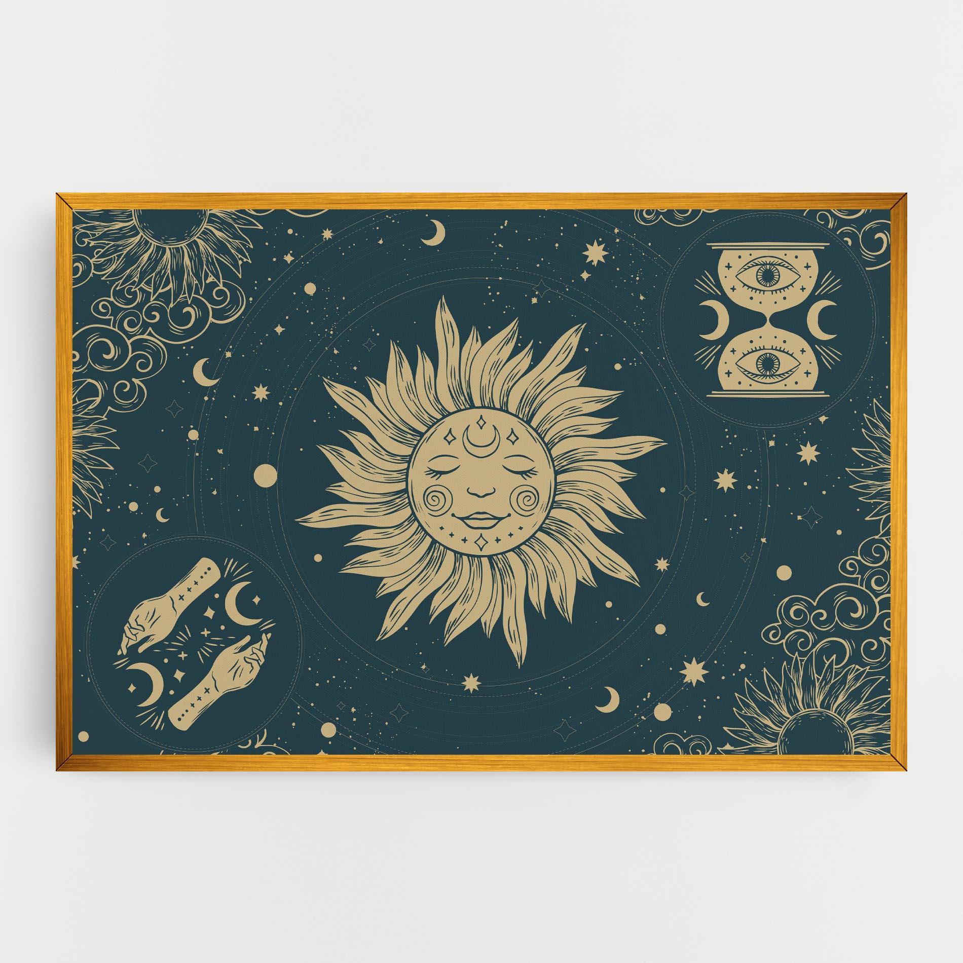 Obraz na Płótnie Sun Face Magic mockup 0