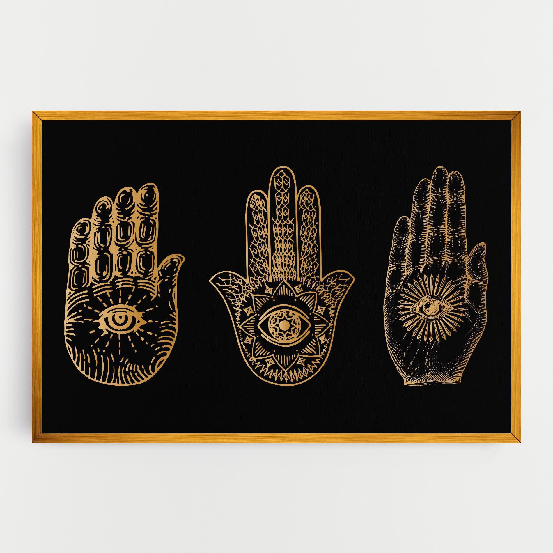 Obraz na Płótnie Witch Gold Hands mockup 0