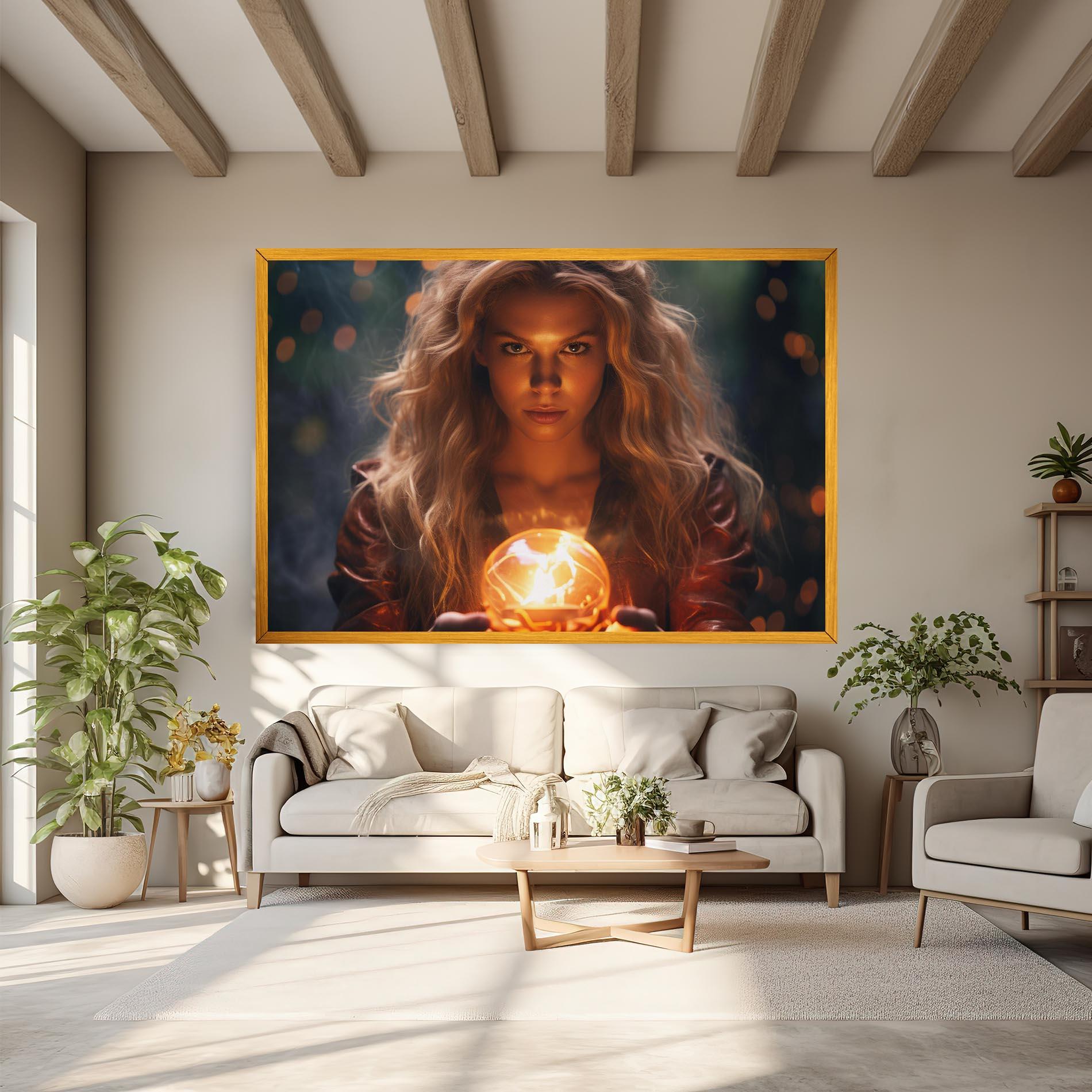 Obraz na Płótnie Beautiful Woman Witch mockup 6