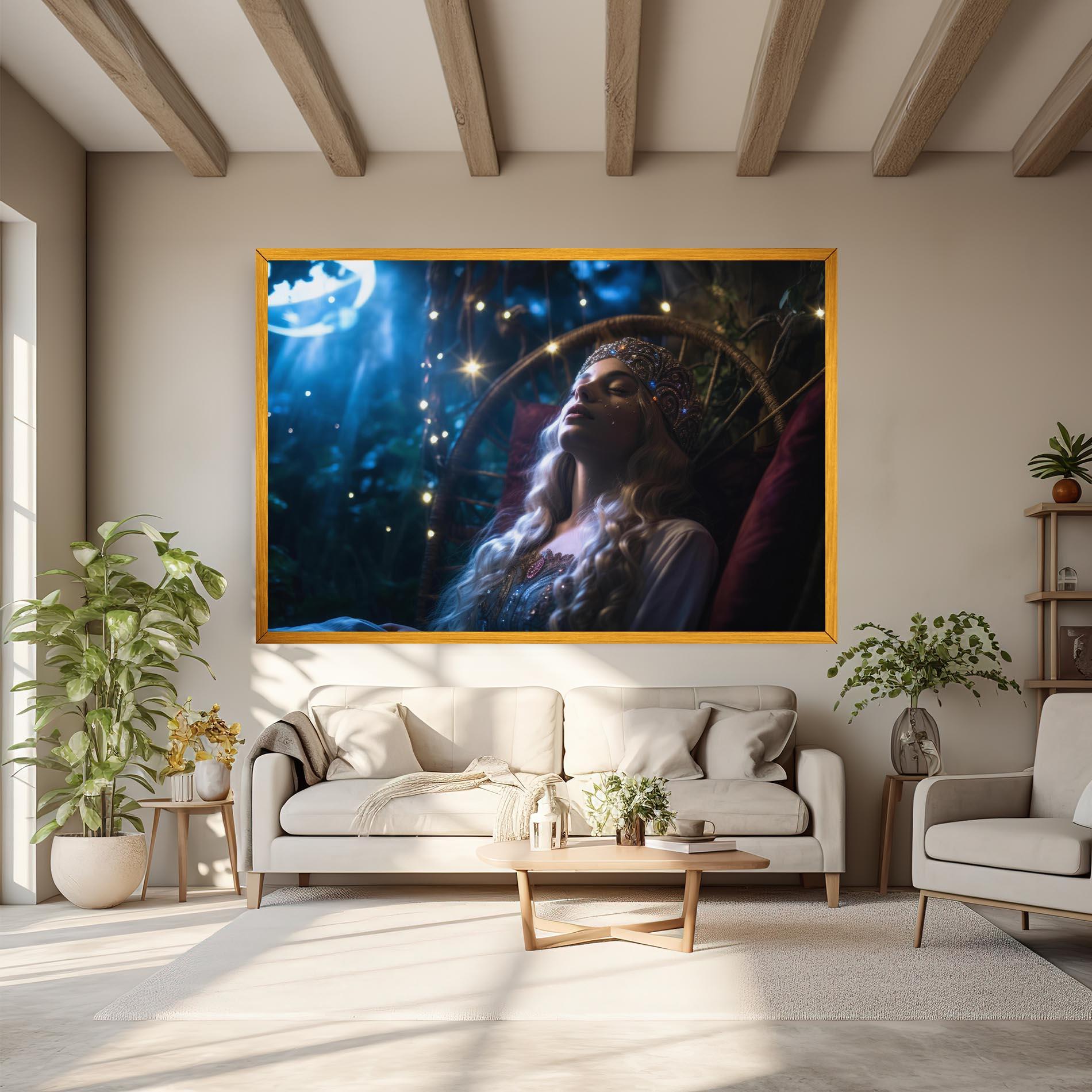 Obraz na Płótnie Witch Sleeping mockup 6