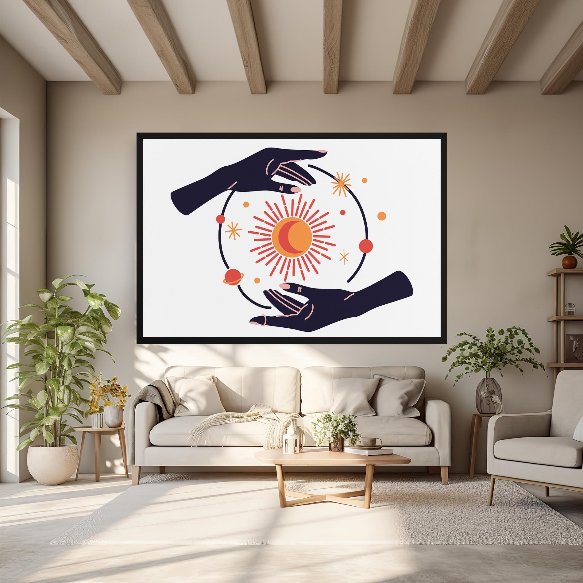 Obraz na Płótnie Purple Magic Hands mockup 6