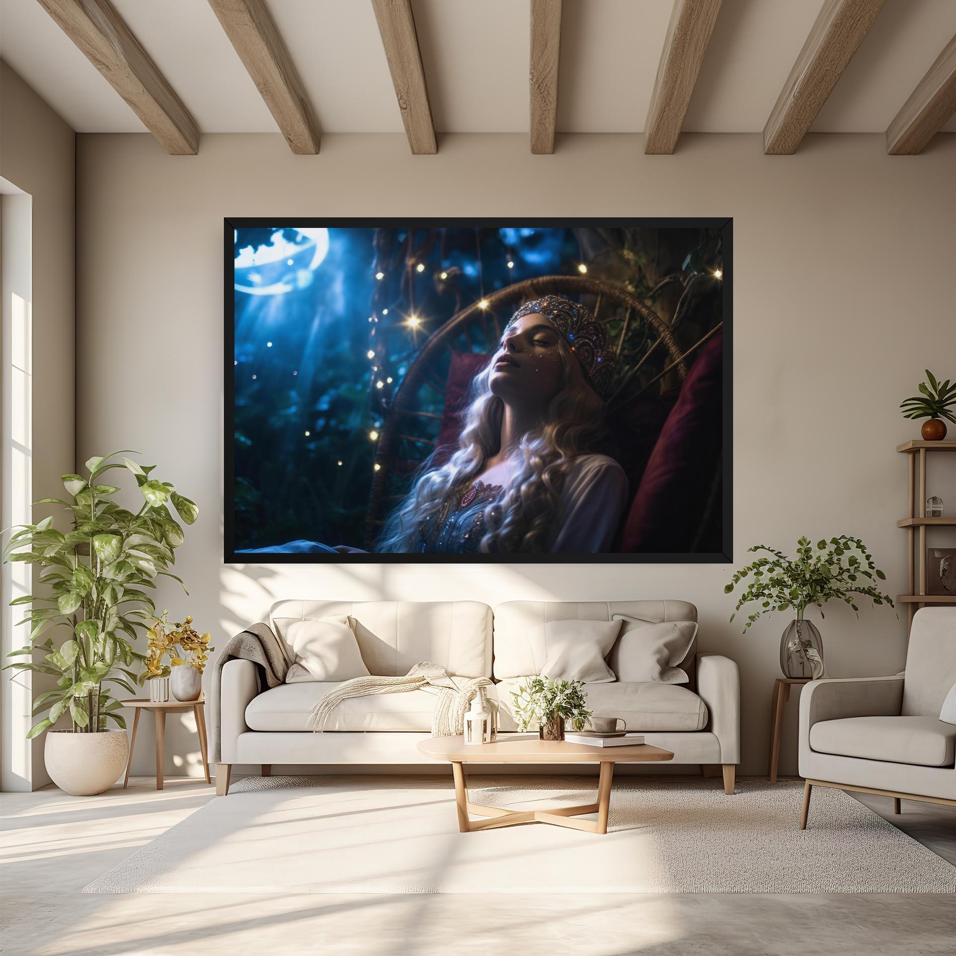 Obraz na Płótnie Witch Sleeping mockup 6