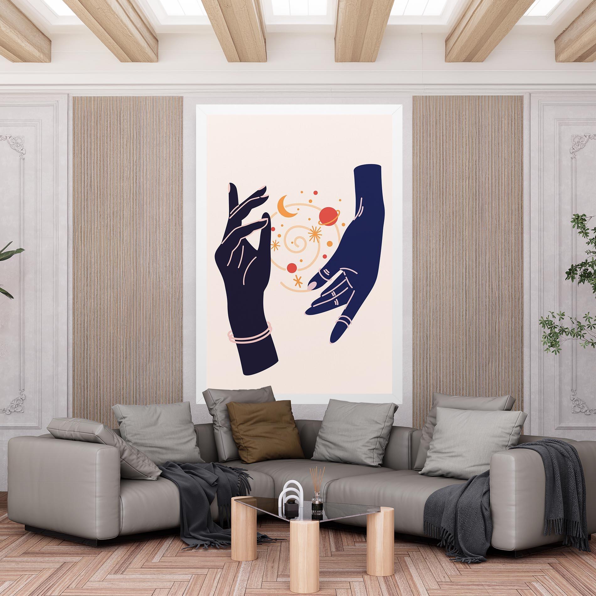 Obraz na Płótnie Magic Purple Hands mockup 6