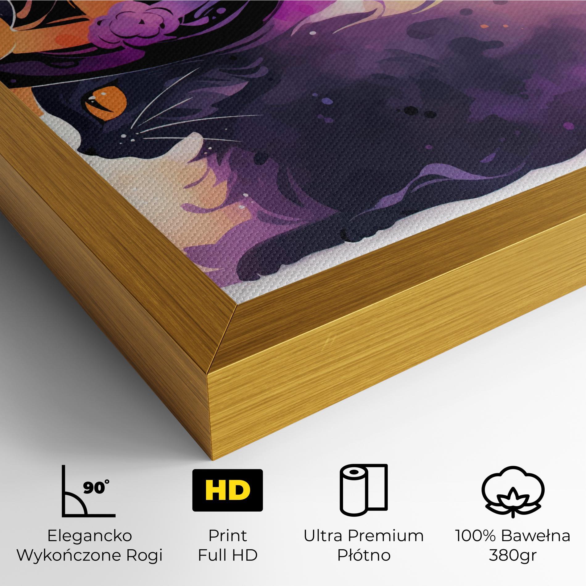 Obraz na Płótnie Cat Witch mockup 4