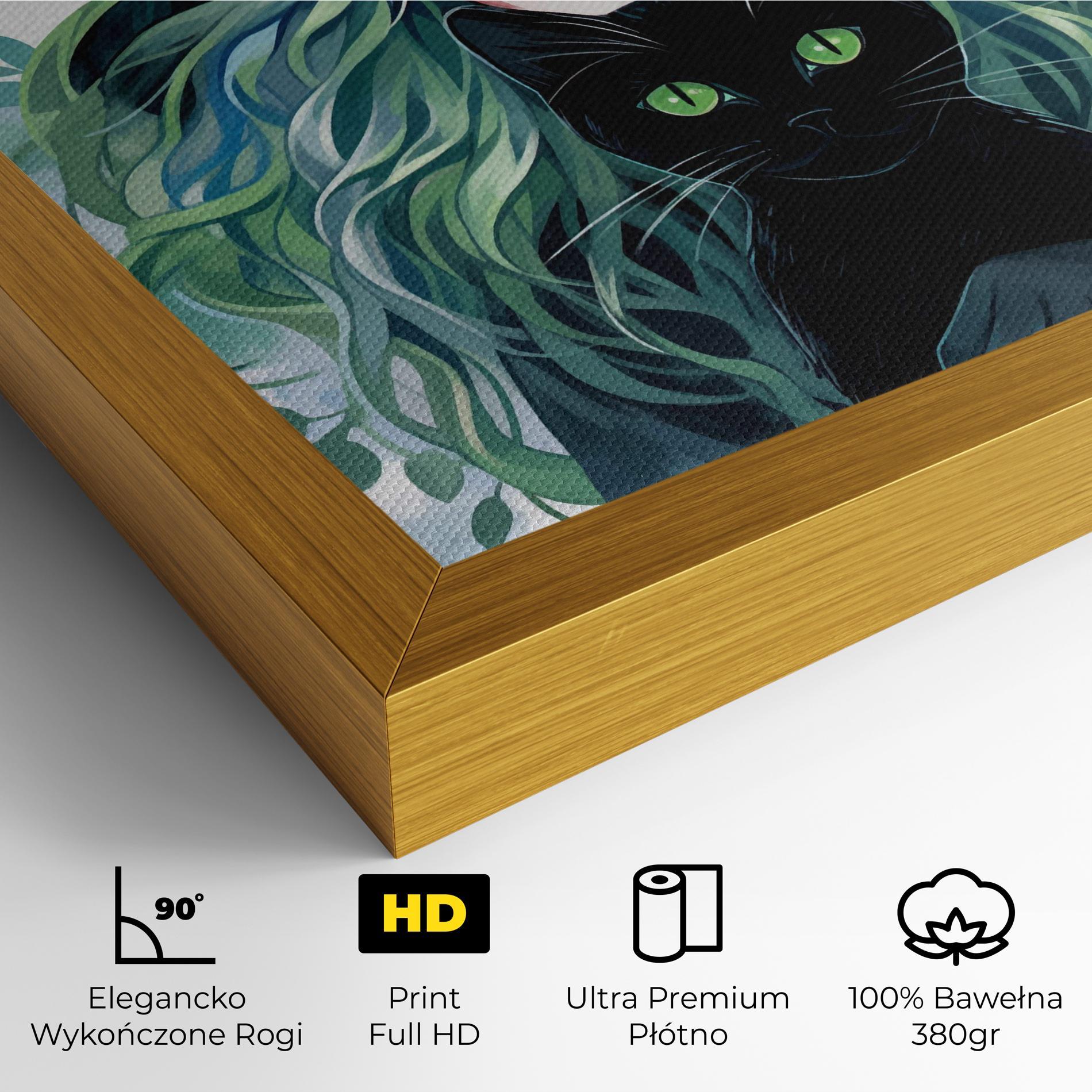 Obraz na Płótnie Magic Cat Witch mockup 4