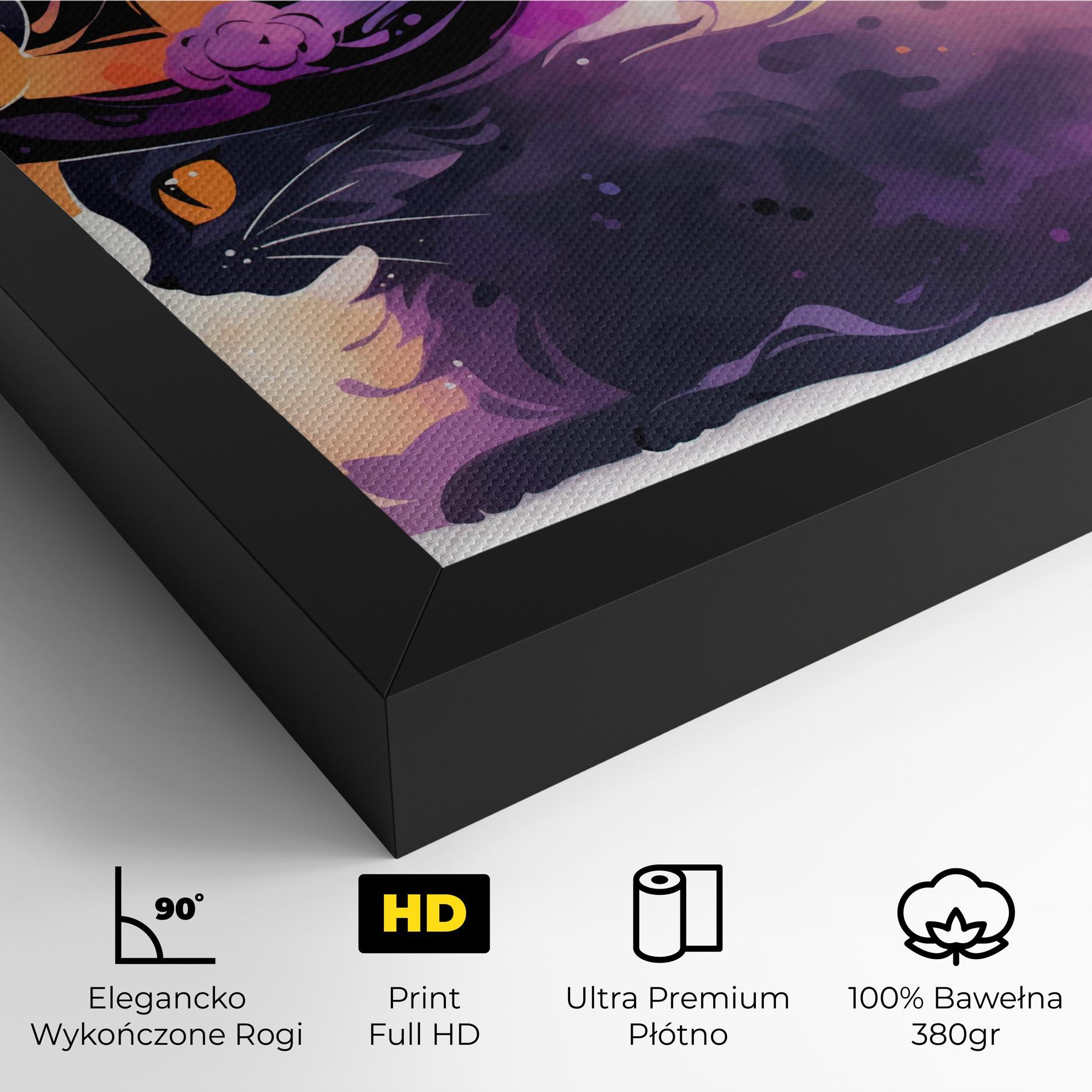 Obraz na Płótnie Cat Witch mockup 4